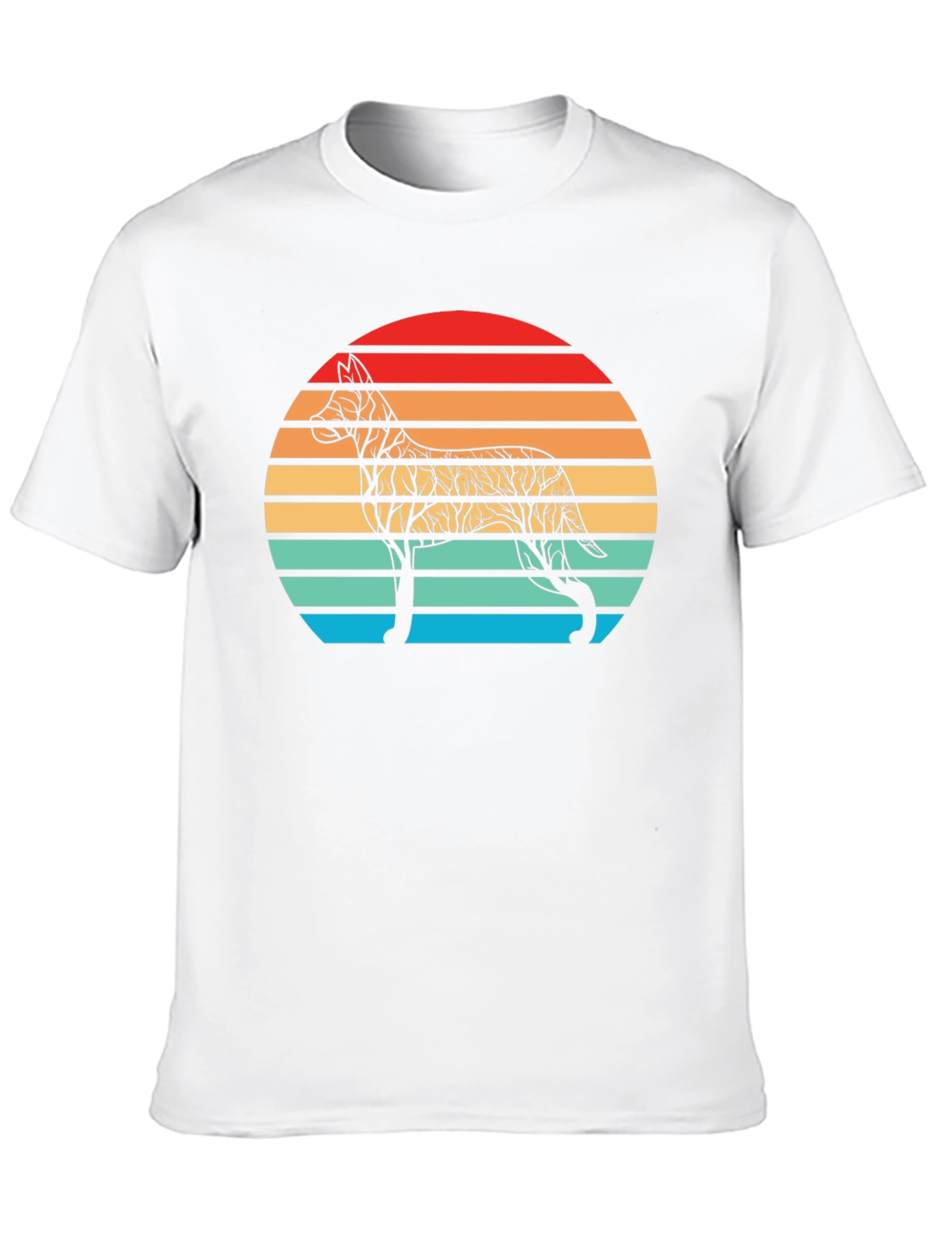 Dog Sunset Silhouette Tee - Unique Graphic T-Shirt