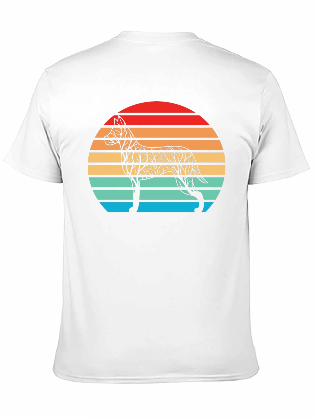 Dog Sunset Silhouette Tee - Unique Graphic T-Shirt