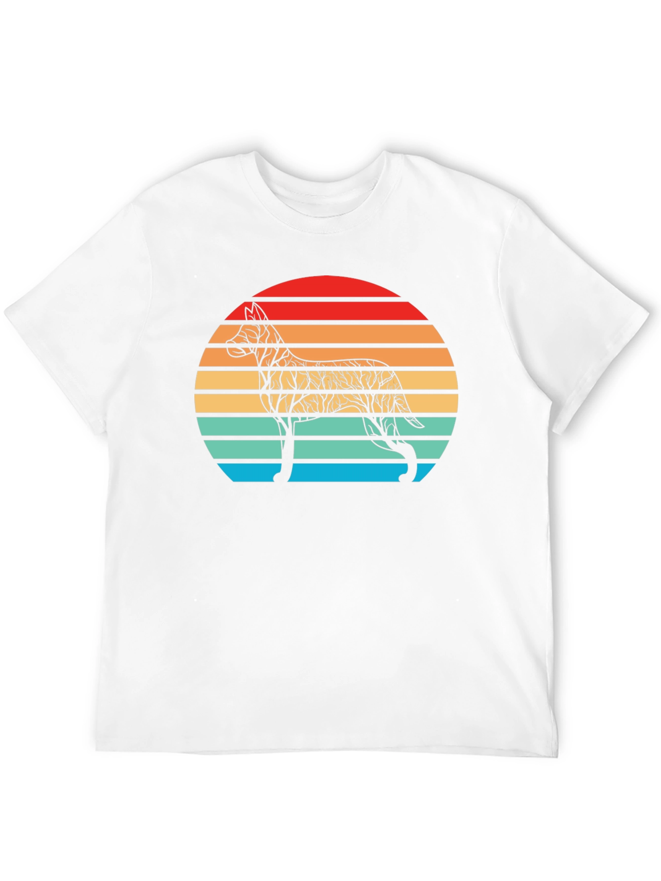 Dog Sunset Silhouette Tee - Unique Graphic T-Shirt