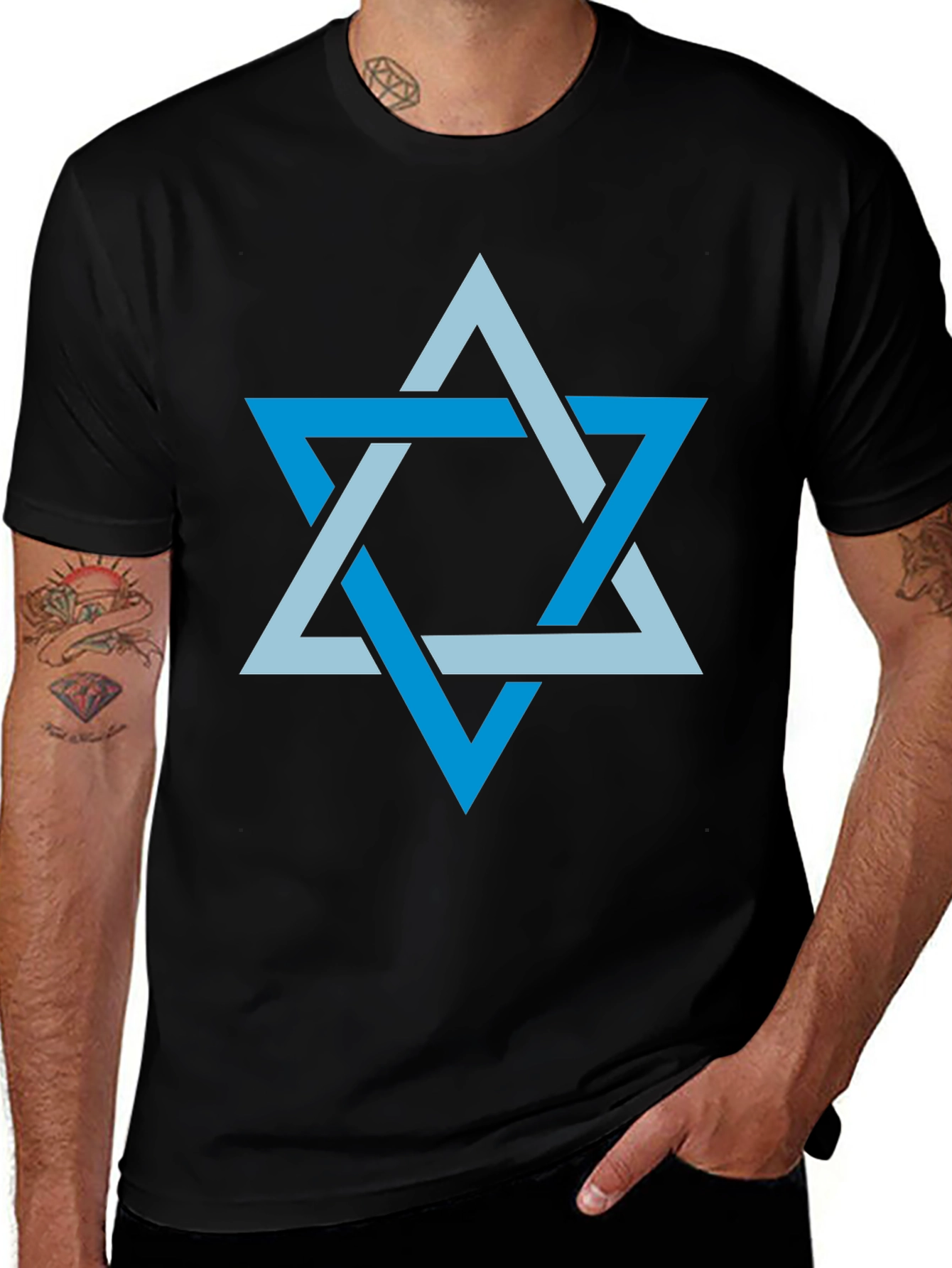 Star of David Mens Graphic T-Shirt