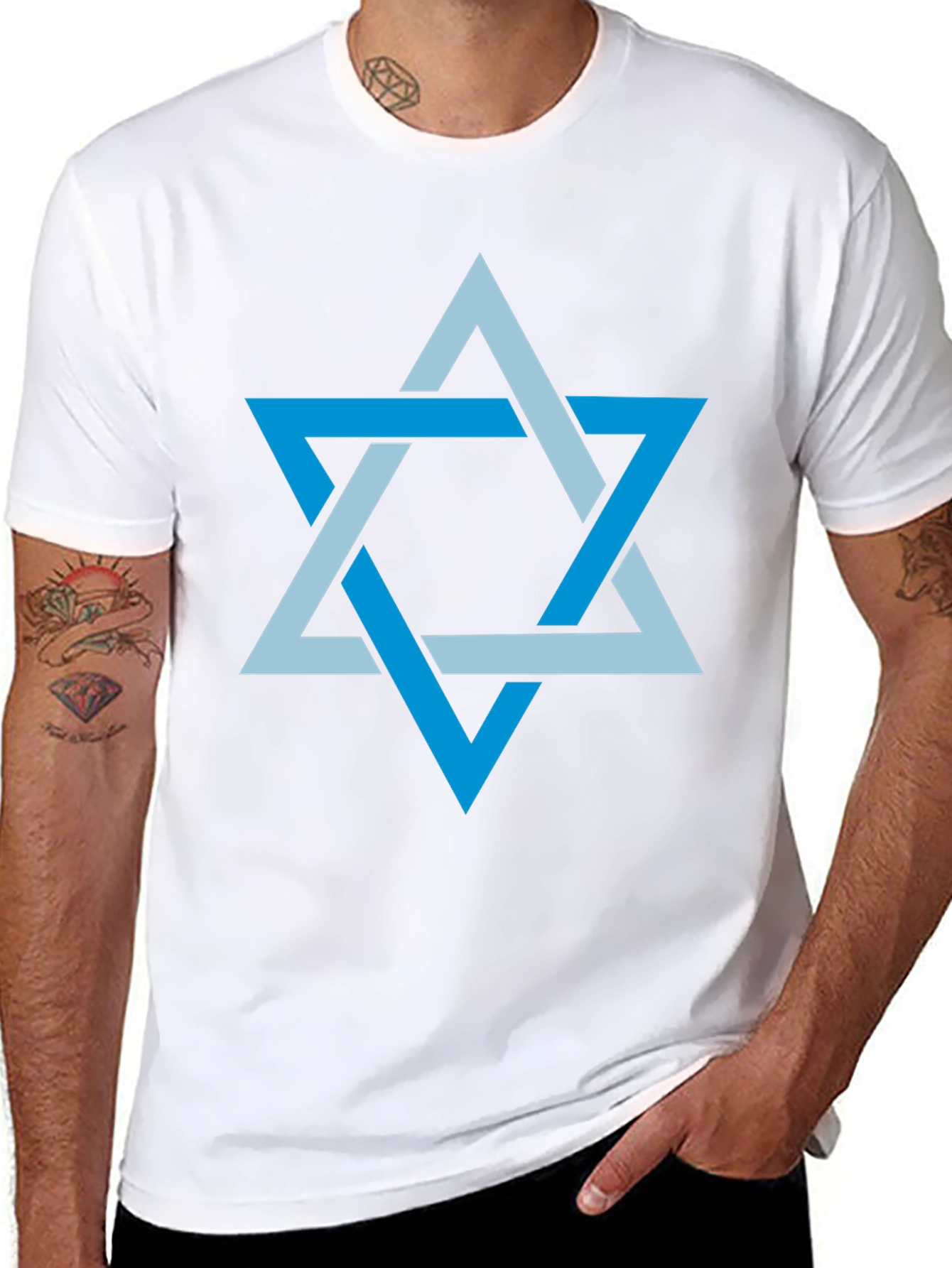 Star of David Mens Graphic T-Shirt