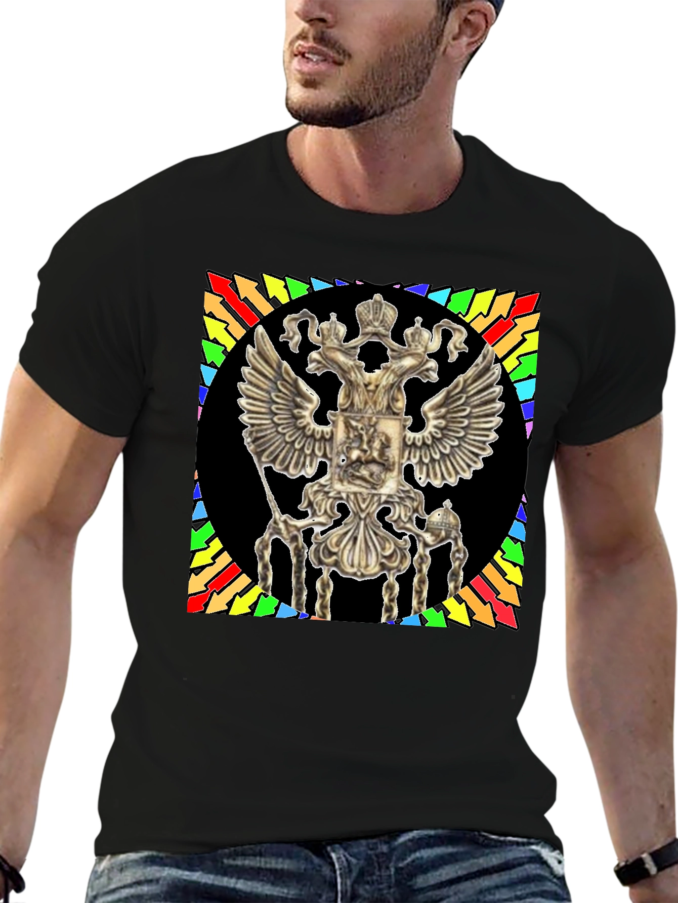 Ornate Double Eagle Graphic T-Shirt