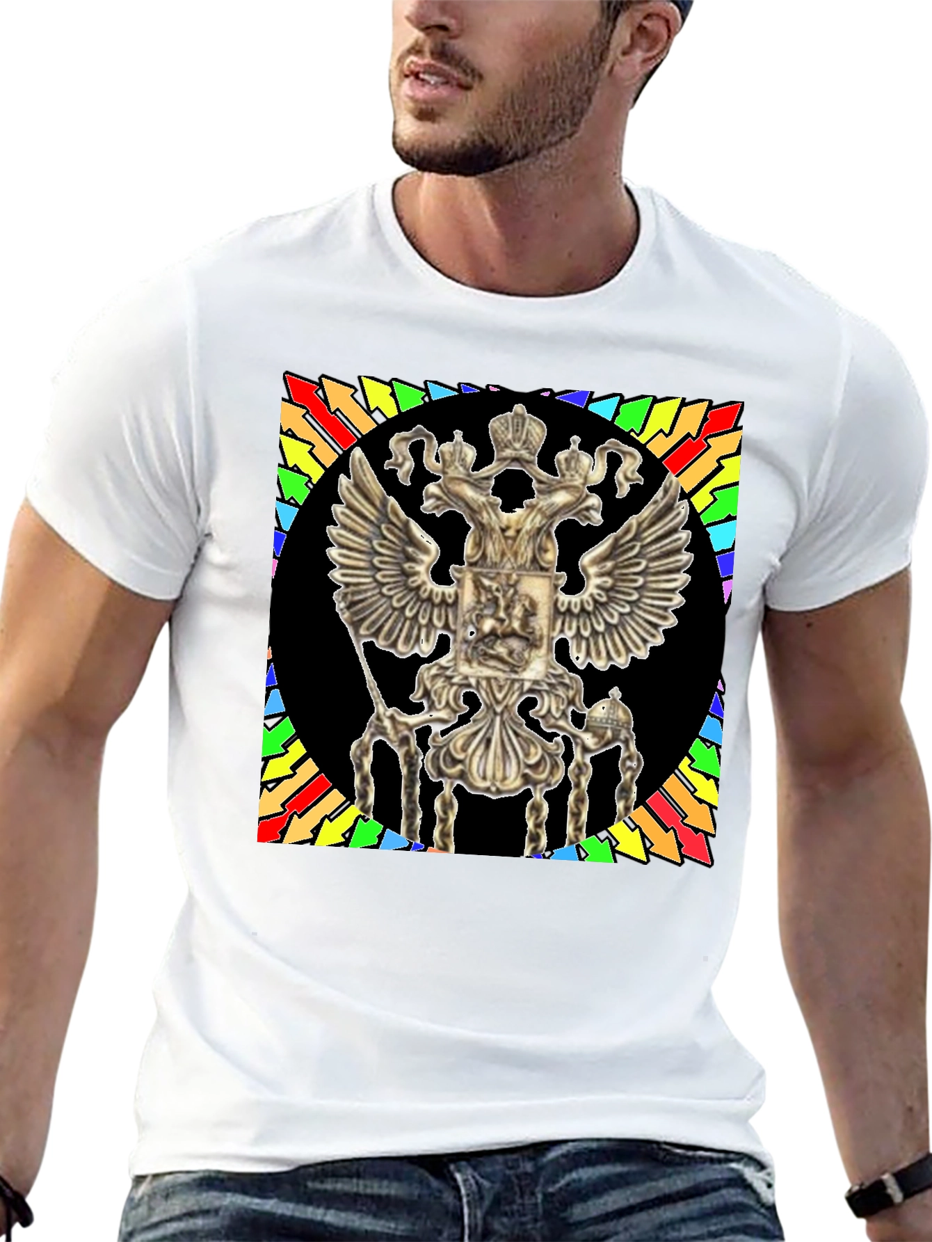 Ornate Double Eagle Graphic T-Shirt