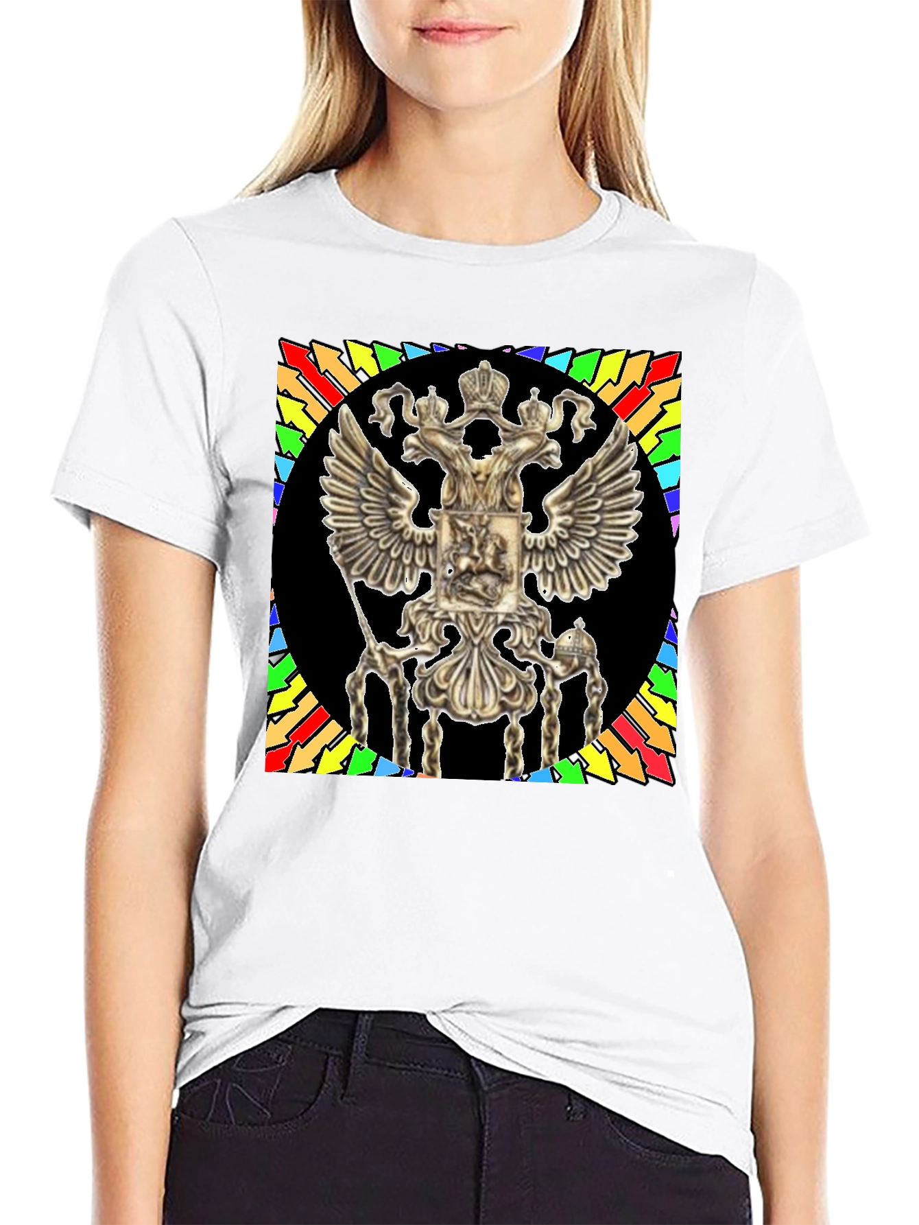 Ornate Double Eagle Graphic T-Shirt
