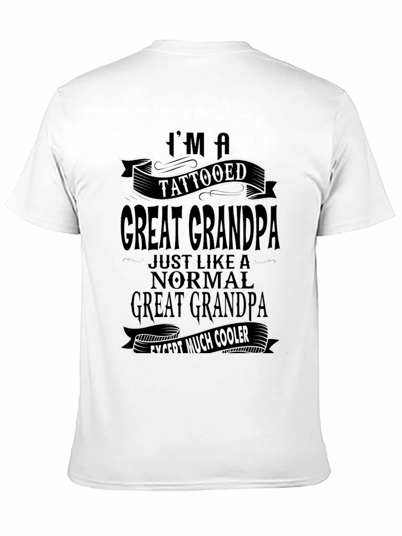 Tattooed Great Grandpa Black Graphic Tee