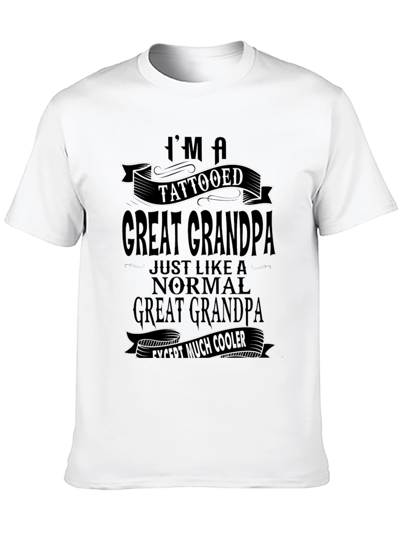 Tattooed Great Grandpa Black Graphic Tee