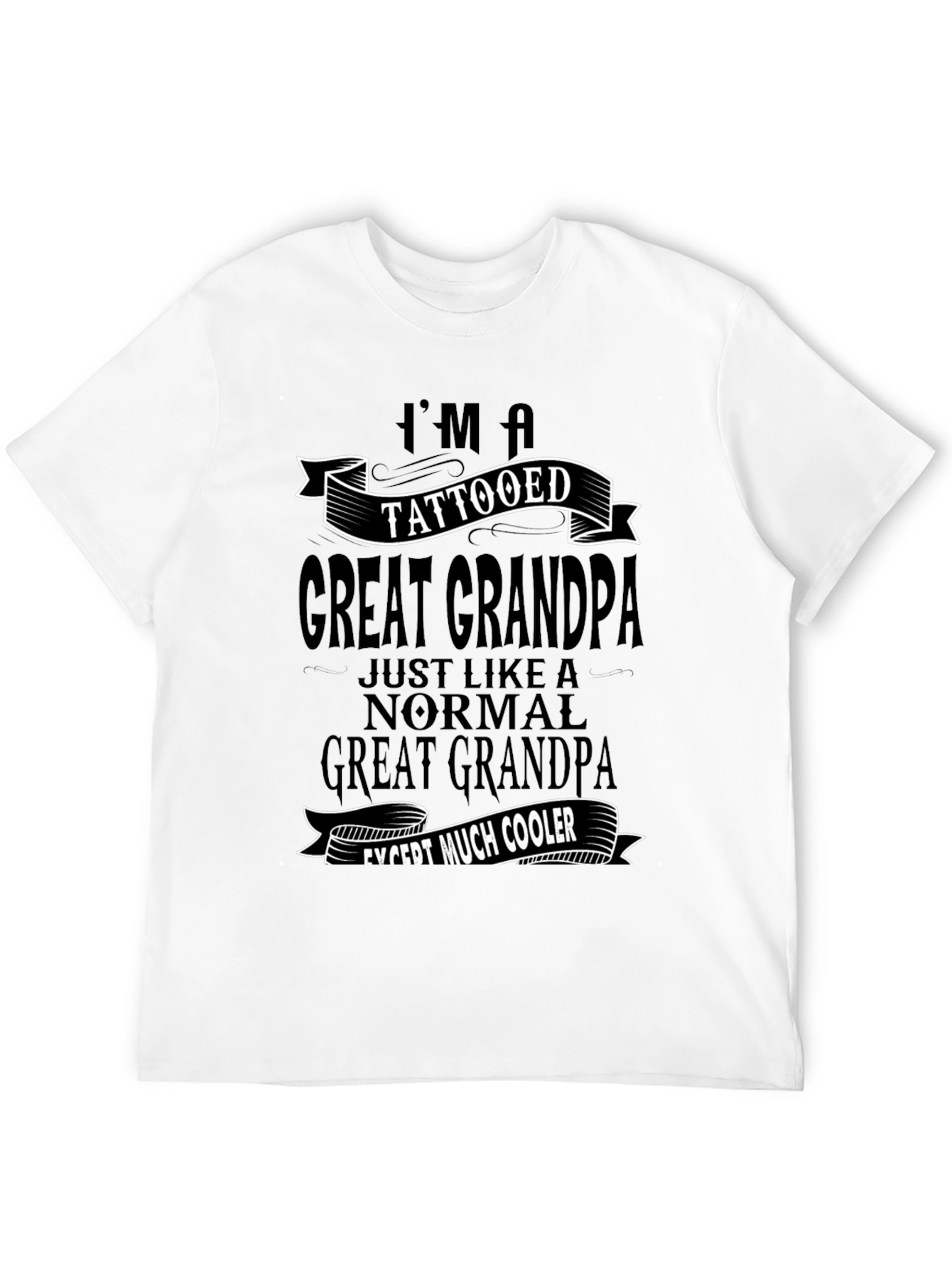 Tattooed Great Grandpa Black Graphic Tee