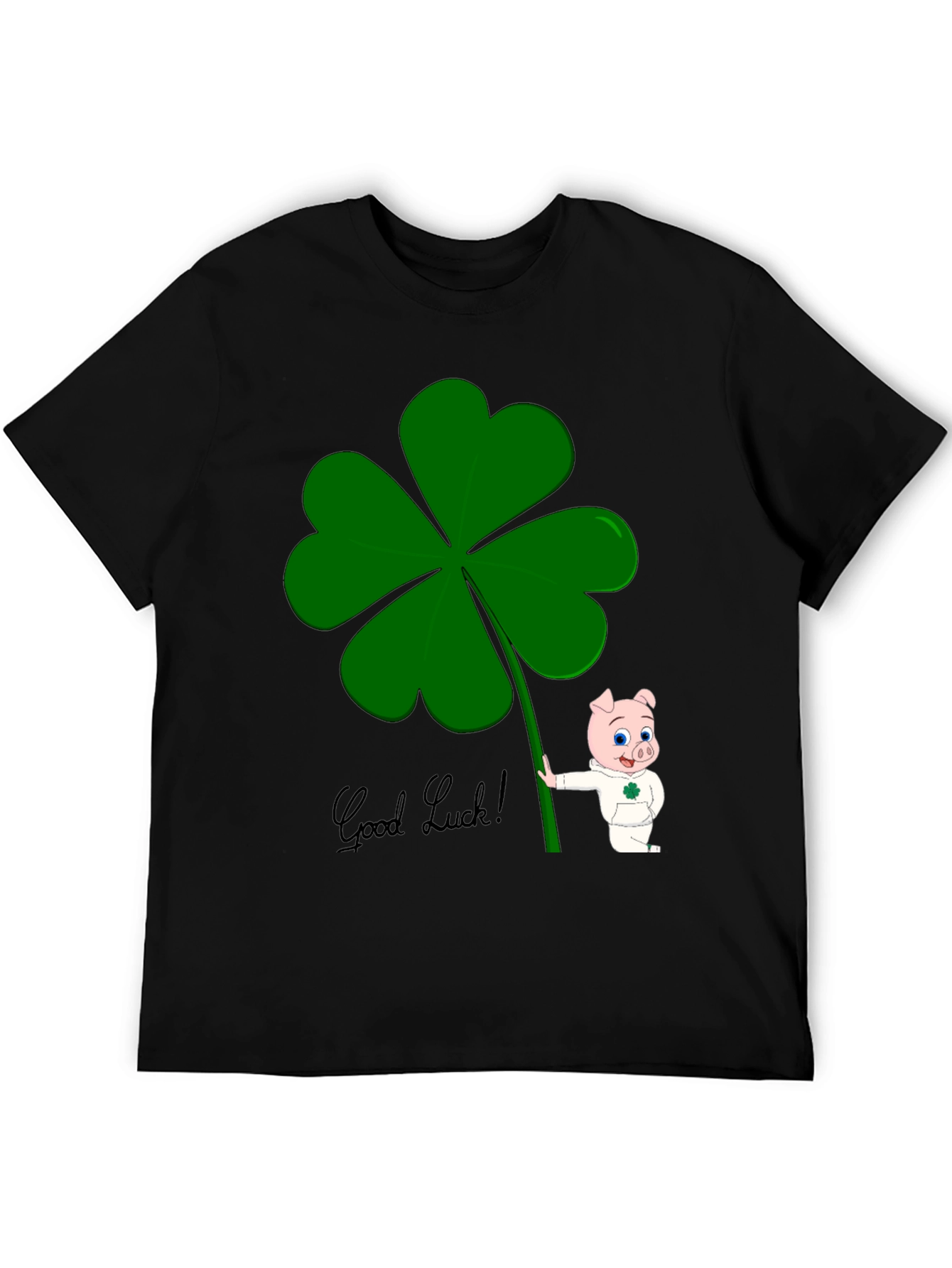 Lucky Pig Shamrock T-Shirt - Good Luck Charm Tee