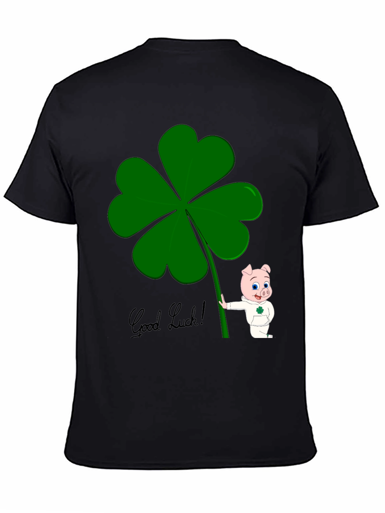 Lucky Pig Shamrock T-Shirt - Good Luck Charm Tee