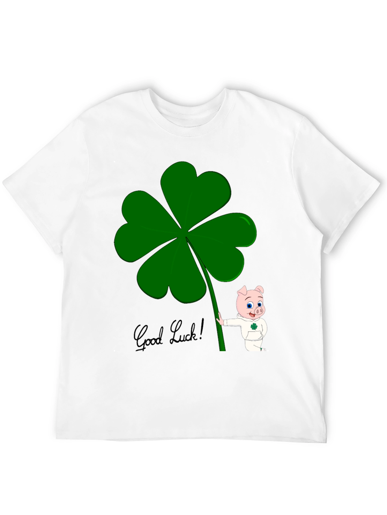 Lucky Pig Shamrock T-Shirt - Good Luck Charm Tee