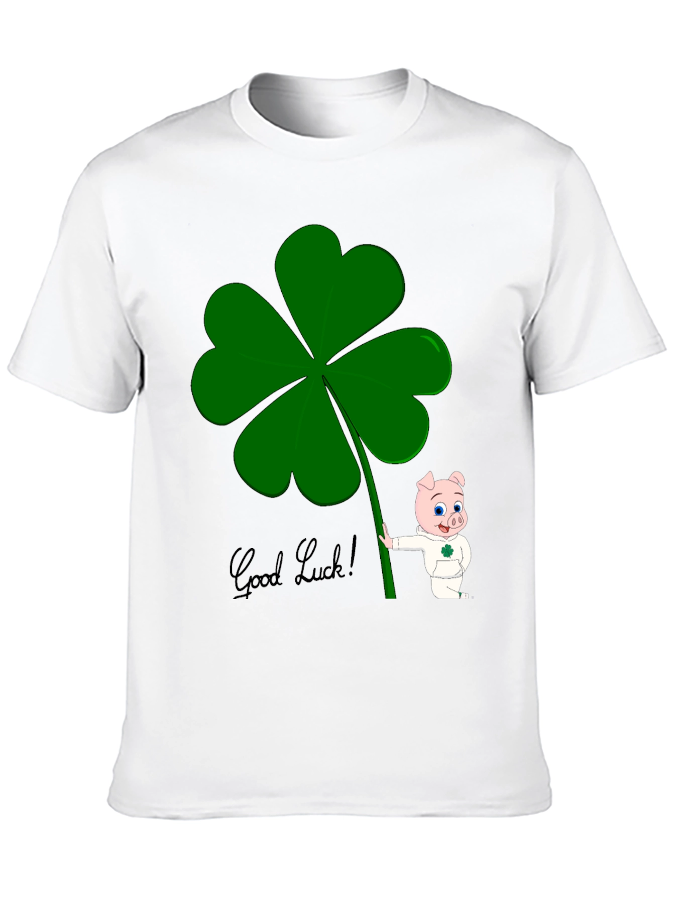 Lucky Pig Shamrock T-Shirt - Good Luck Charm Tee