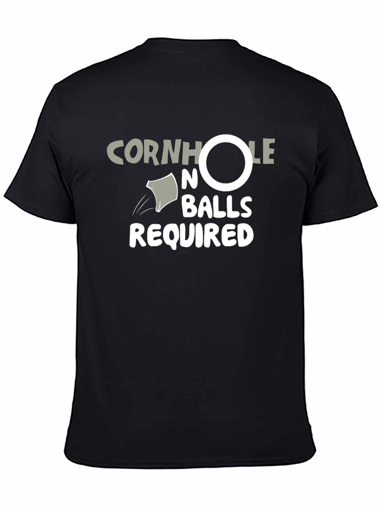 Cornhole No Balls Required Black T-Shirt