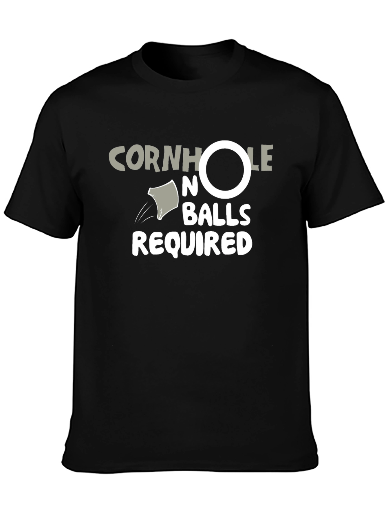 Cornhole No Balls Required Black T-Shirt