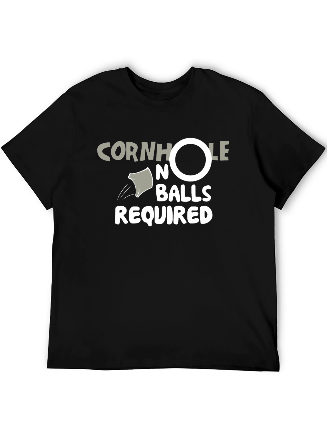 Cornhole No Balls Required Black T-Shirt