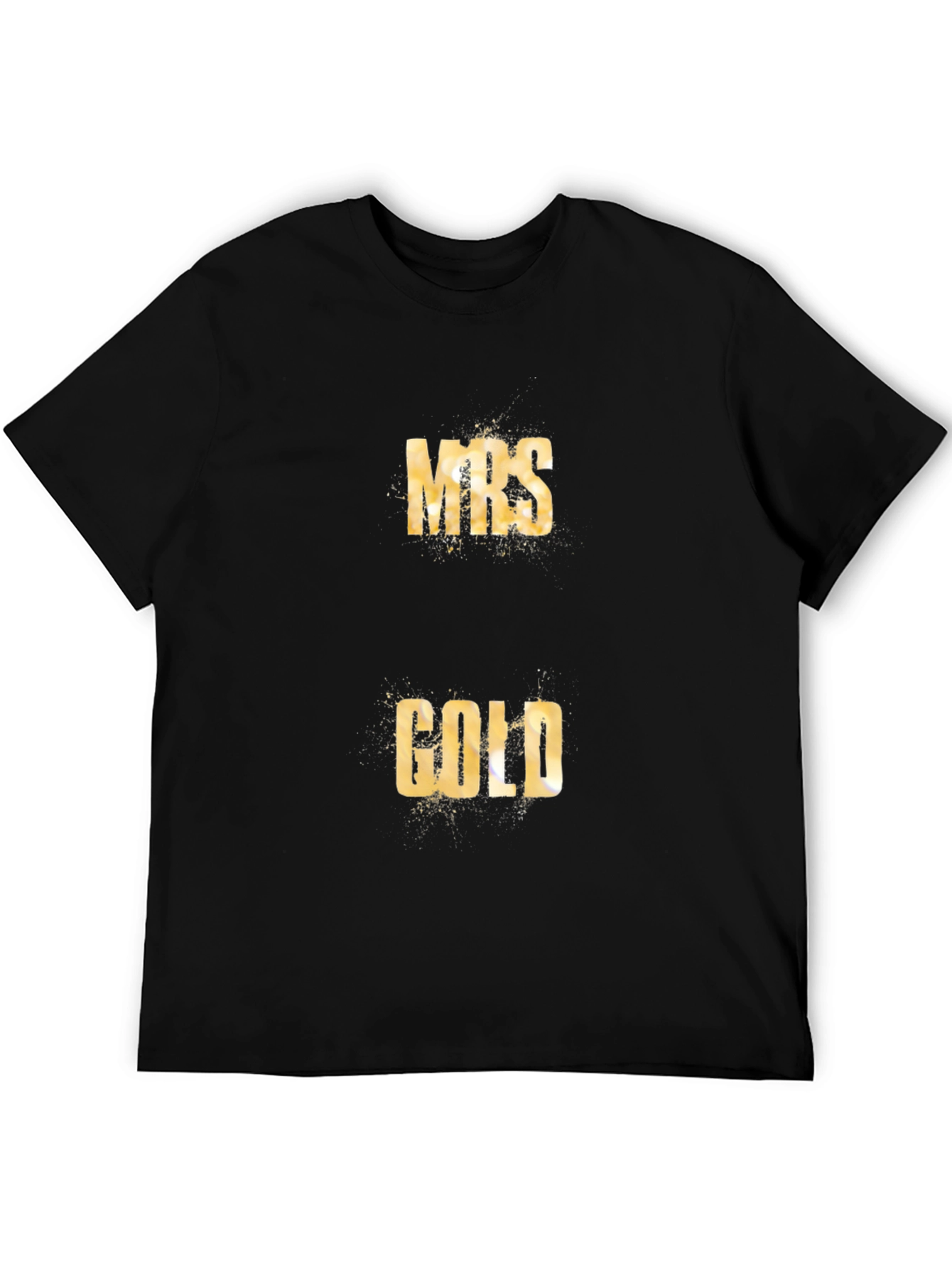 Mrs. Gold Tee - Black Cotton Graphic T-Shirt