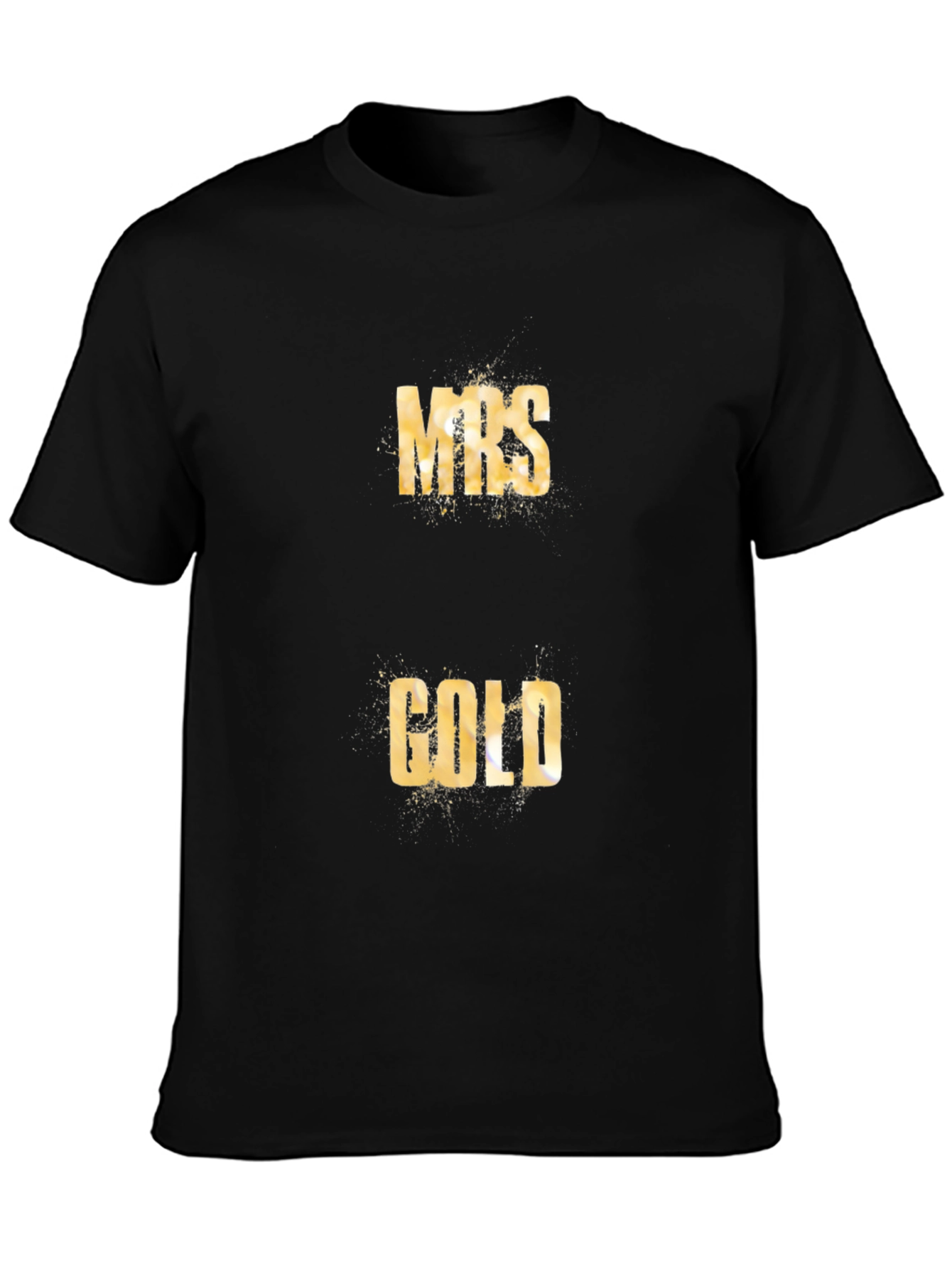 Mrs. Gold Tee - Black Cotton Graphic T-Shirt