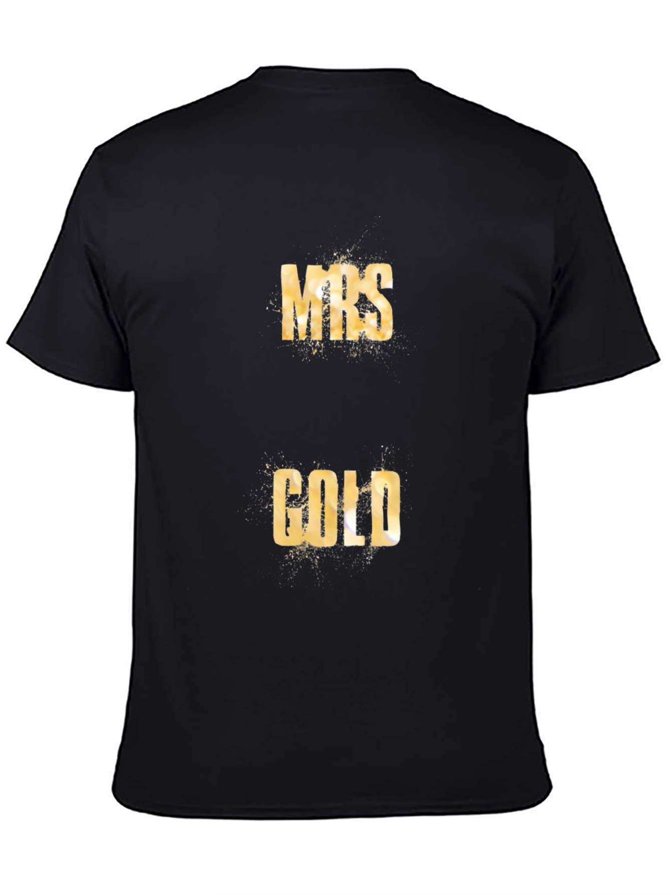 Mrs. Gold Tee - Black Cotton Graphic T-Shirt