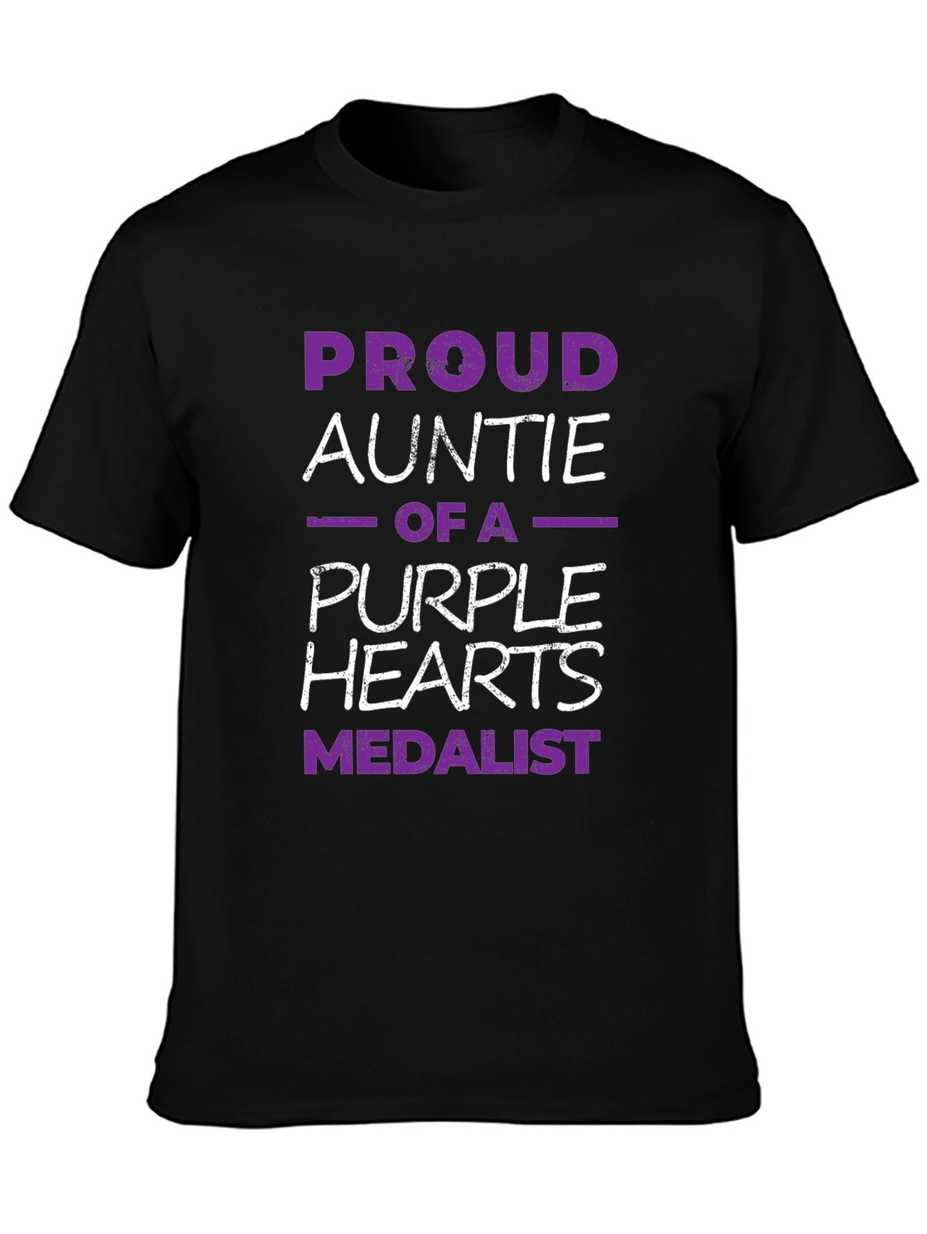 Proud Auntie Purple Hearts Medalist T-Shirt