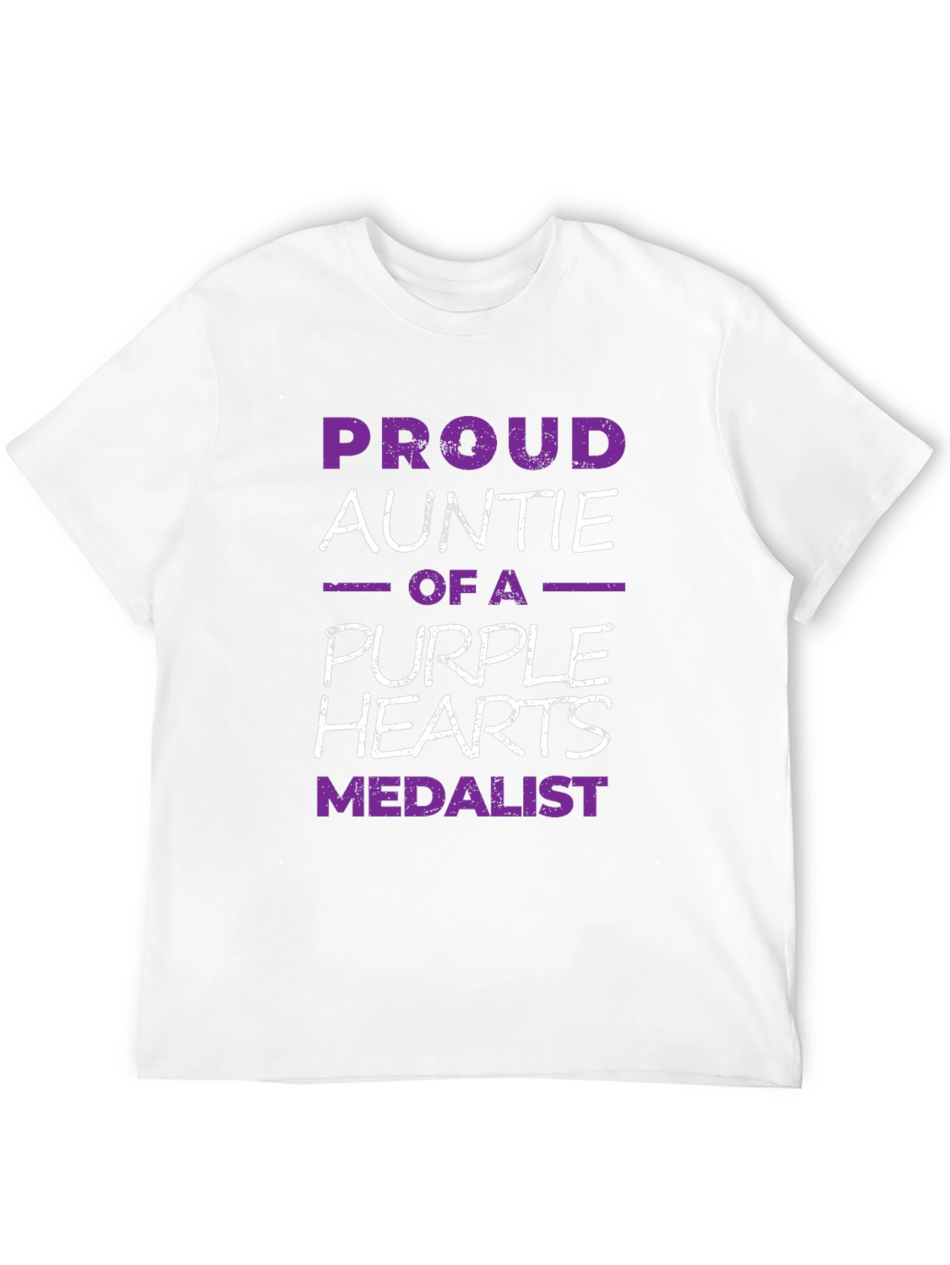 Proud Auntie Purple Hearts Medalist T-Shirt