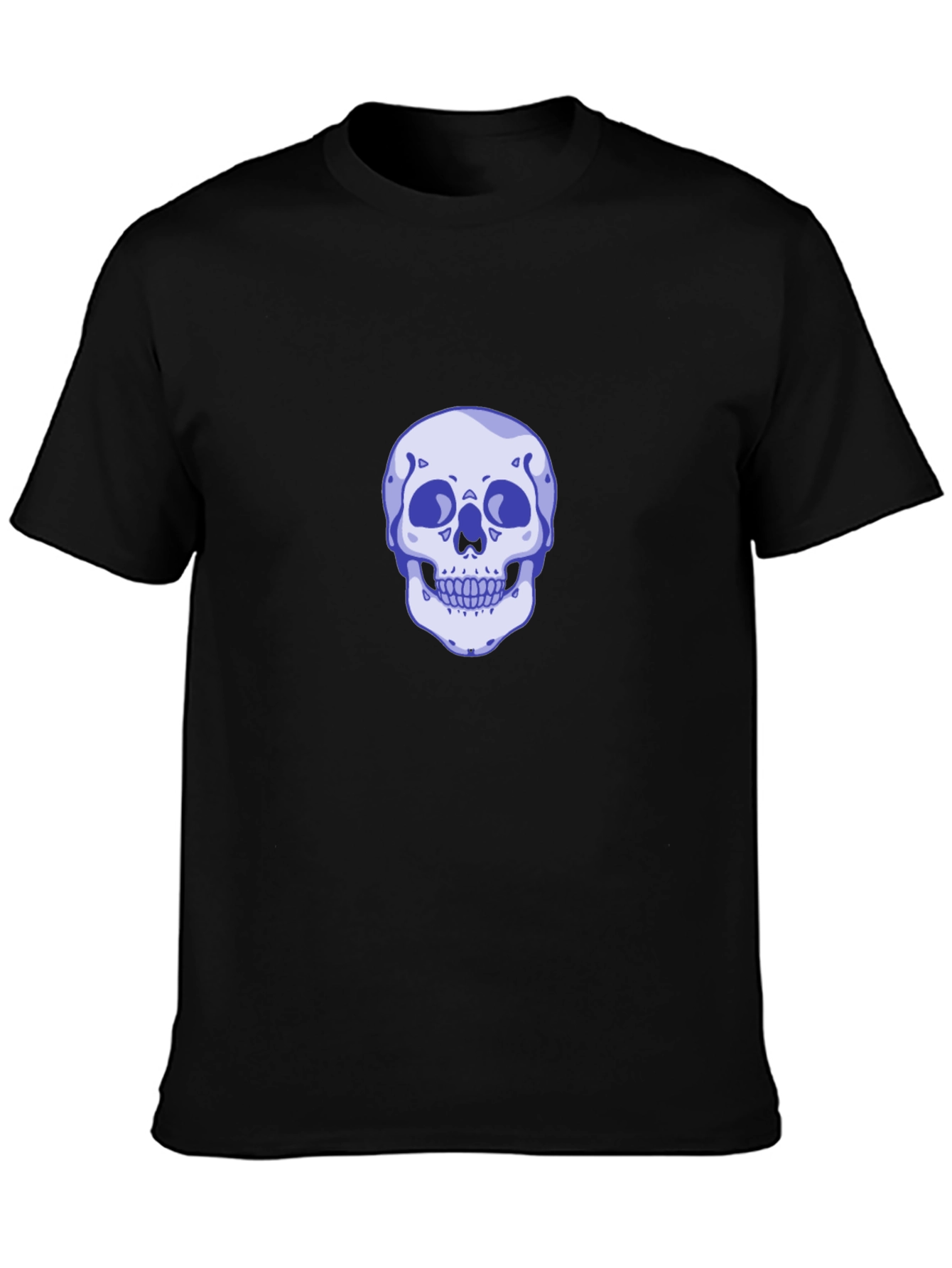 Skull Graphic Tee - Mens Casual Black T-Shirt