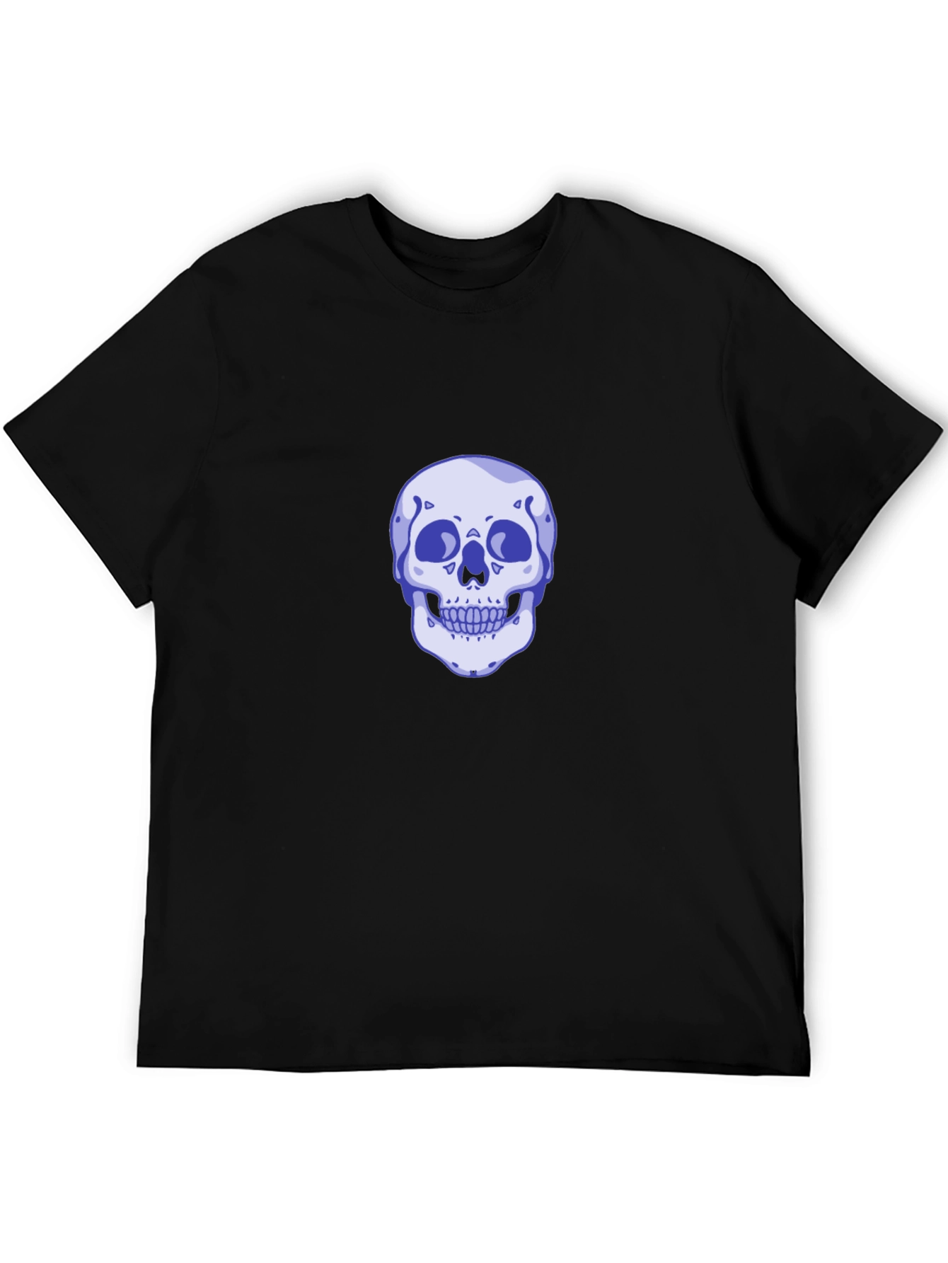 Skull Graphic Tee - Mens Casual Black T-Shirt