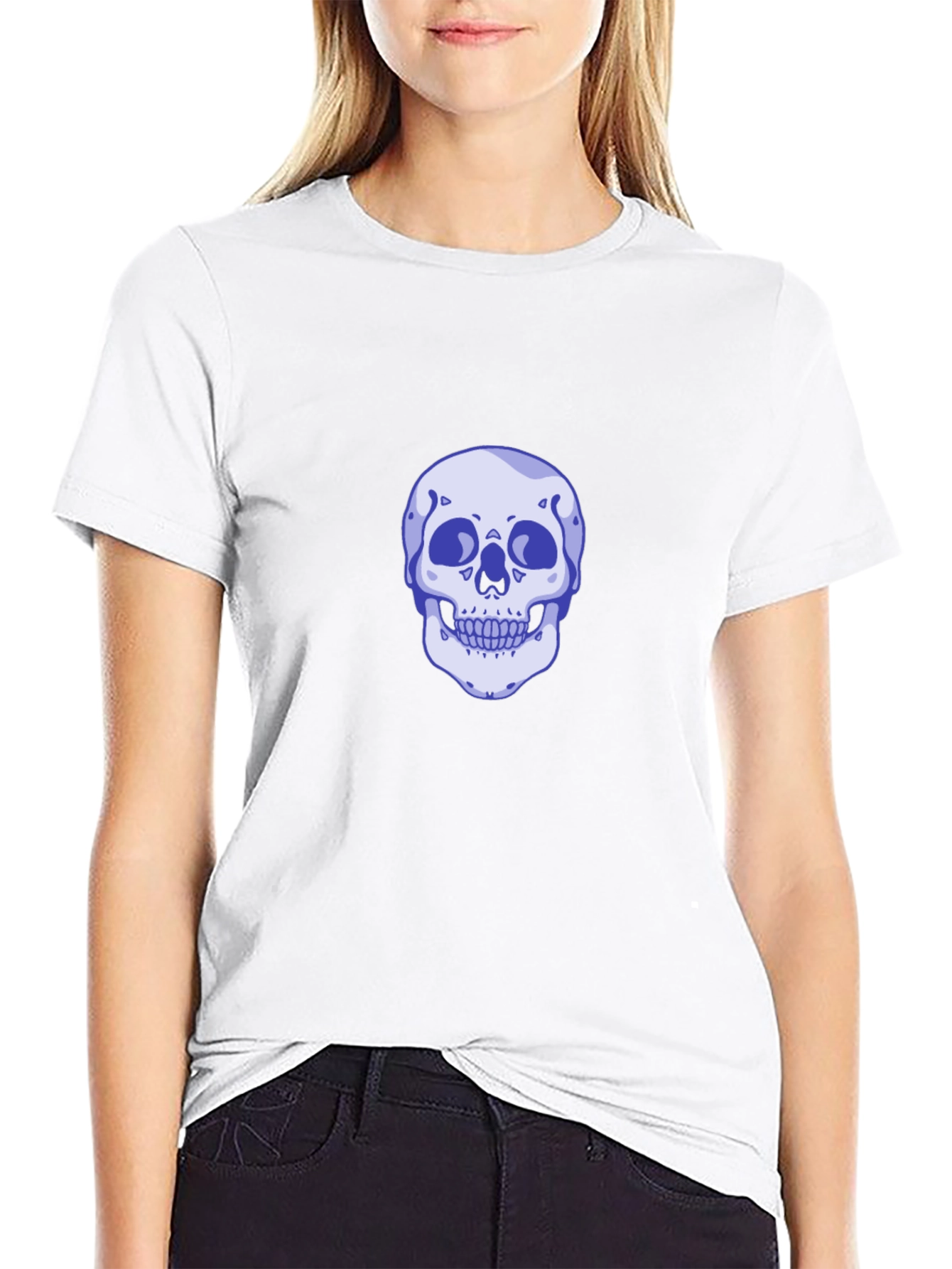 Skull Graphic Tee - Mens Casual Black T-Shirt