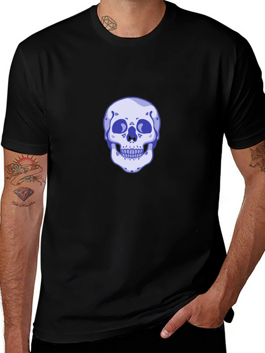 Skull Graphic Tee - Mens Casual Black T-Shirt