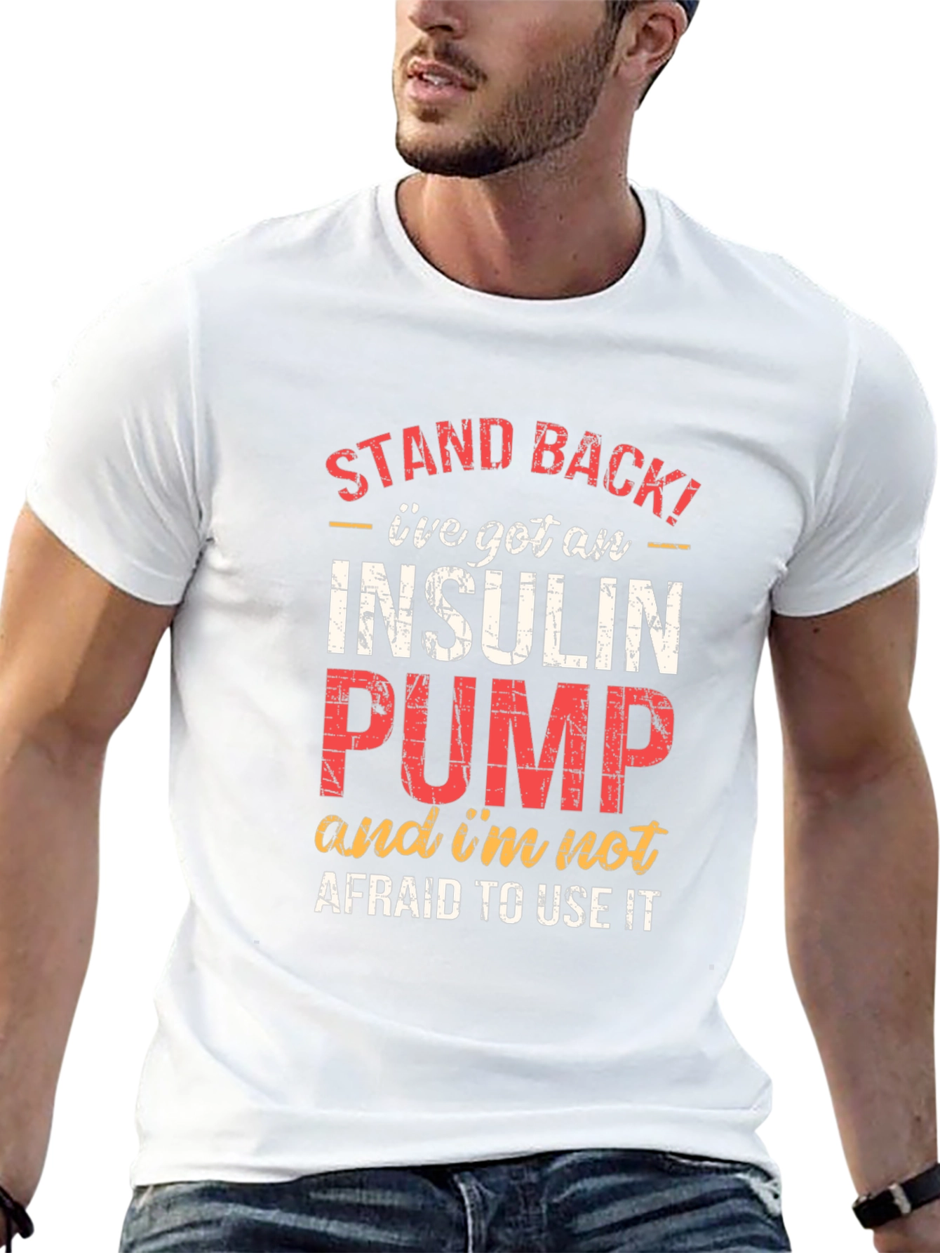 Insulin Pump Awareness T-Shirt - Stand Back Design