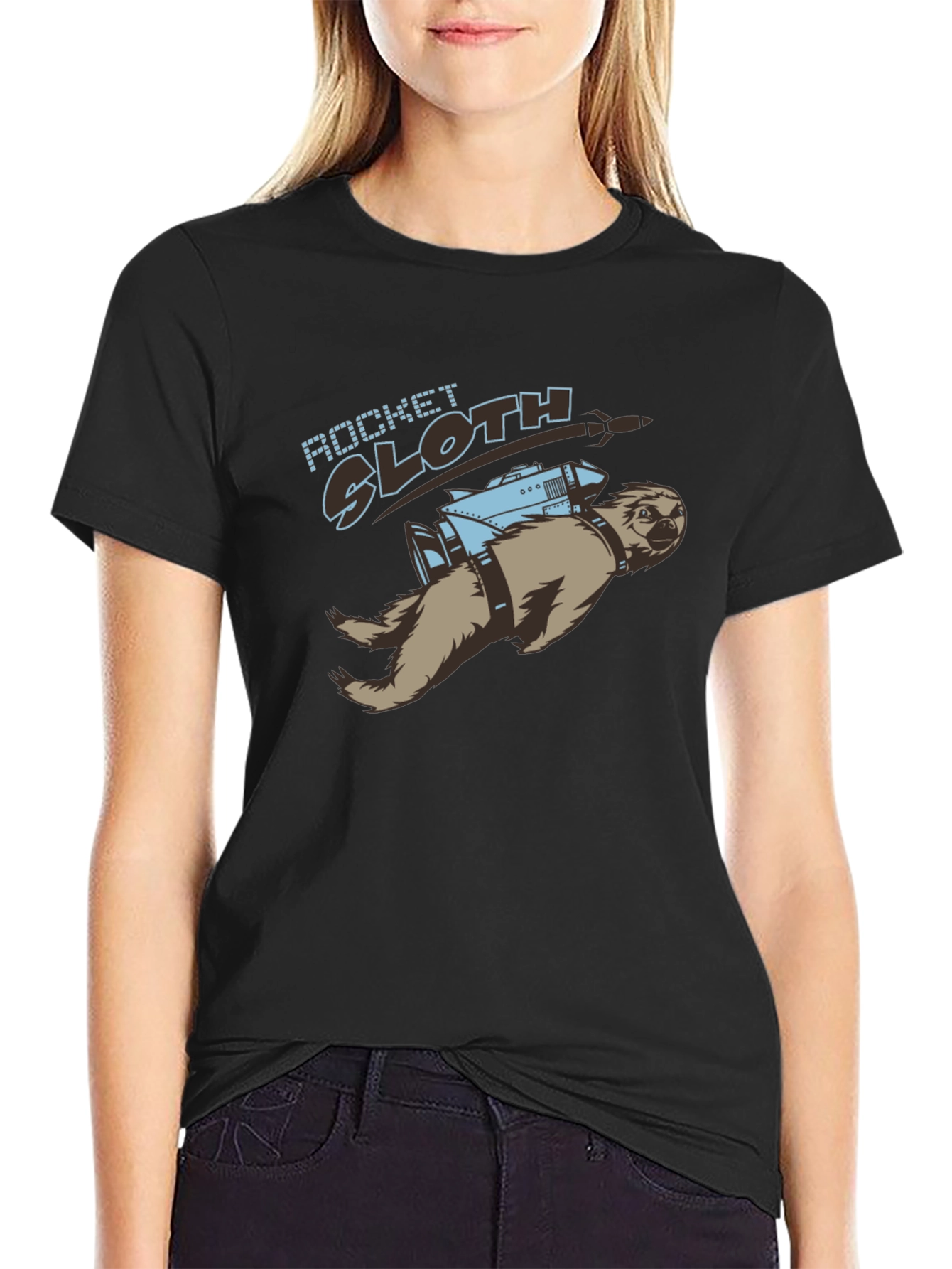 Rocket Sloth T-Shirt - Funny Graphic Tee