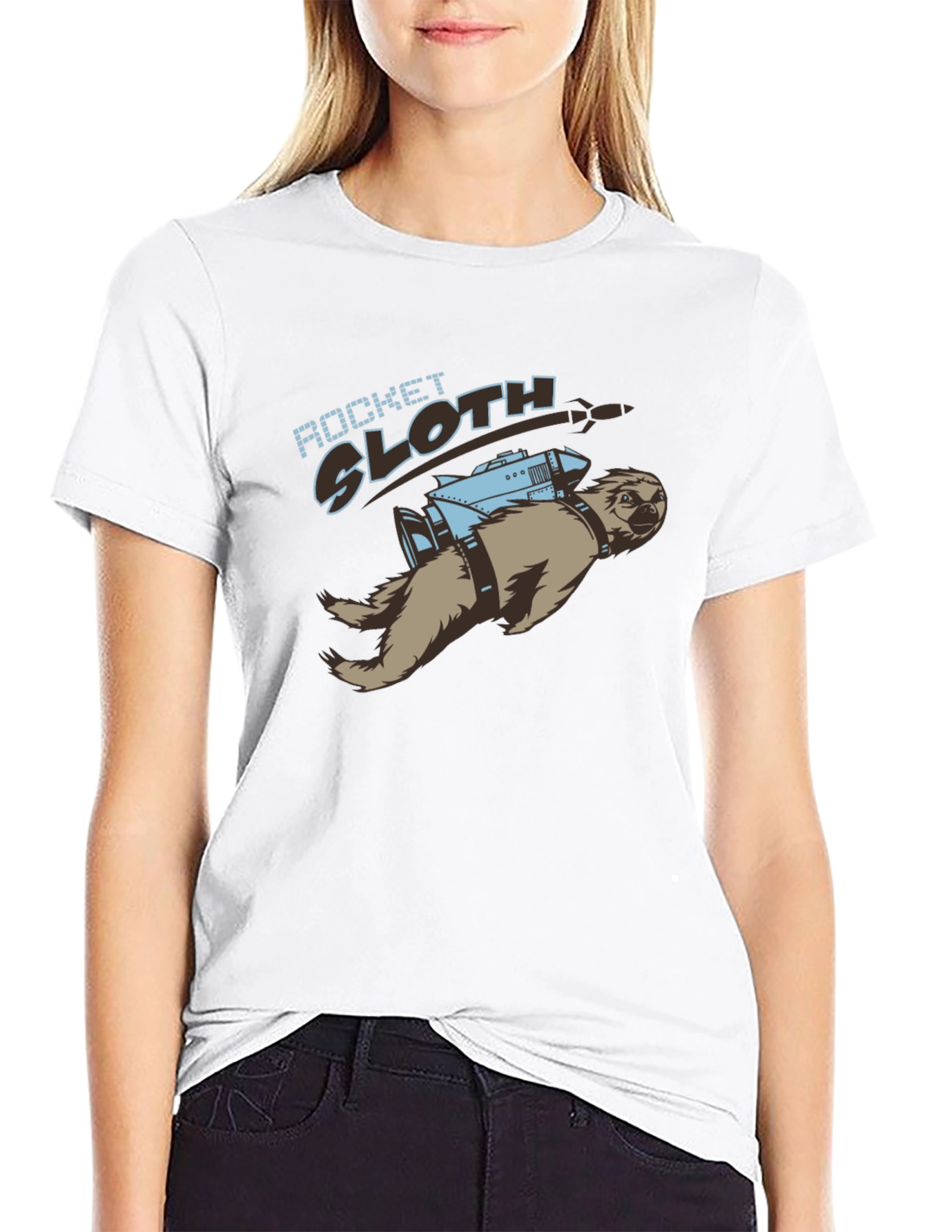 Rocket Sloth T-Shirt - Funny Graphic Tee