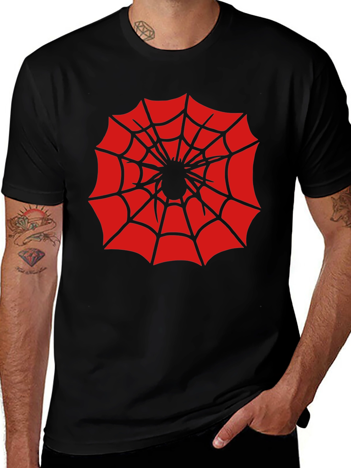 Spider Web Graphic Tee - Halloween Ready