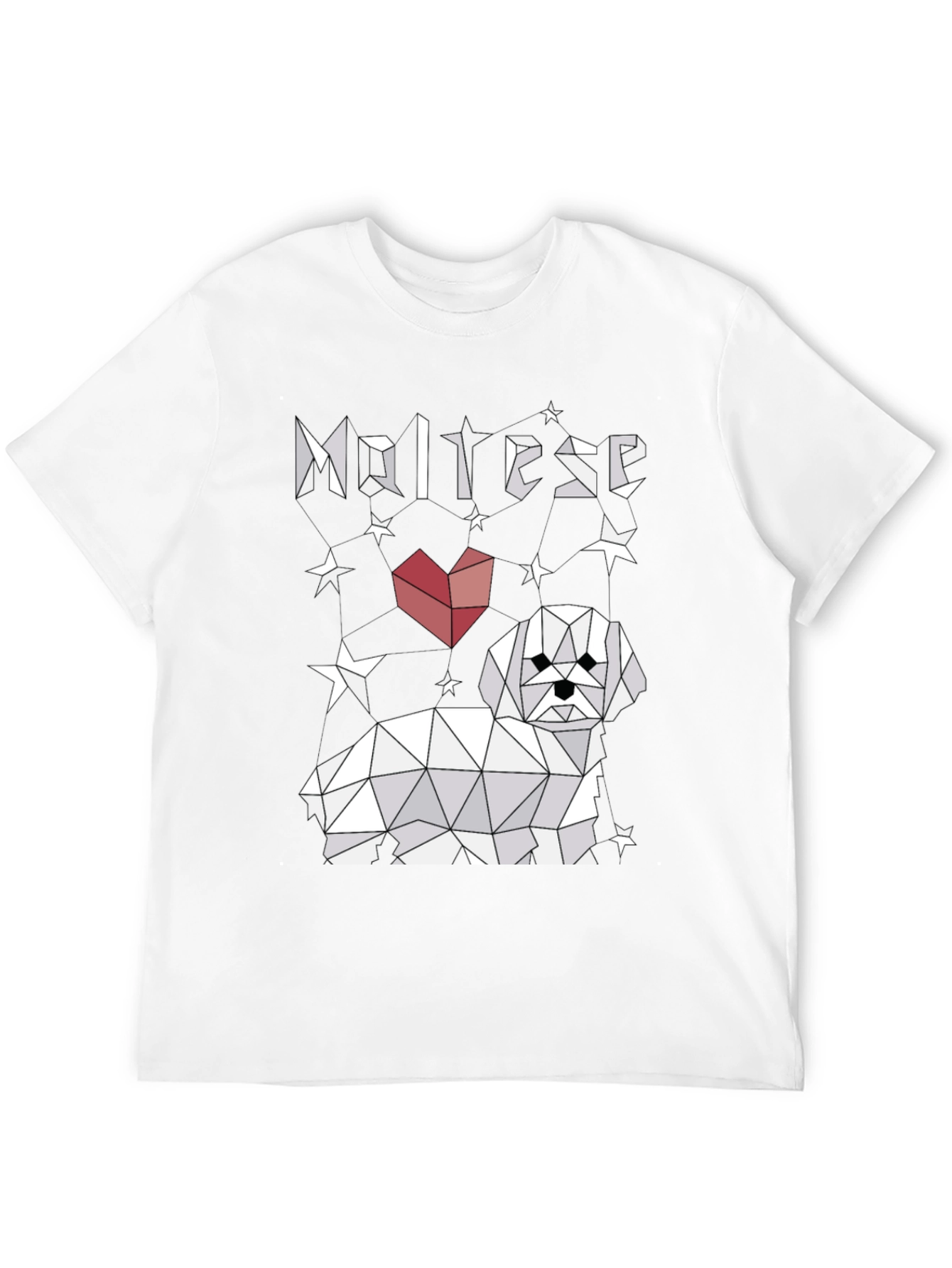 Geometric Maltese Dog T-Shirt