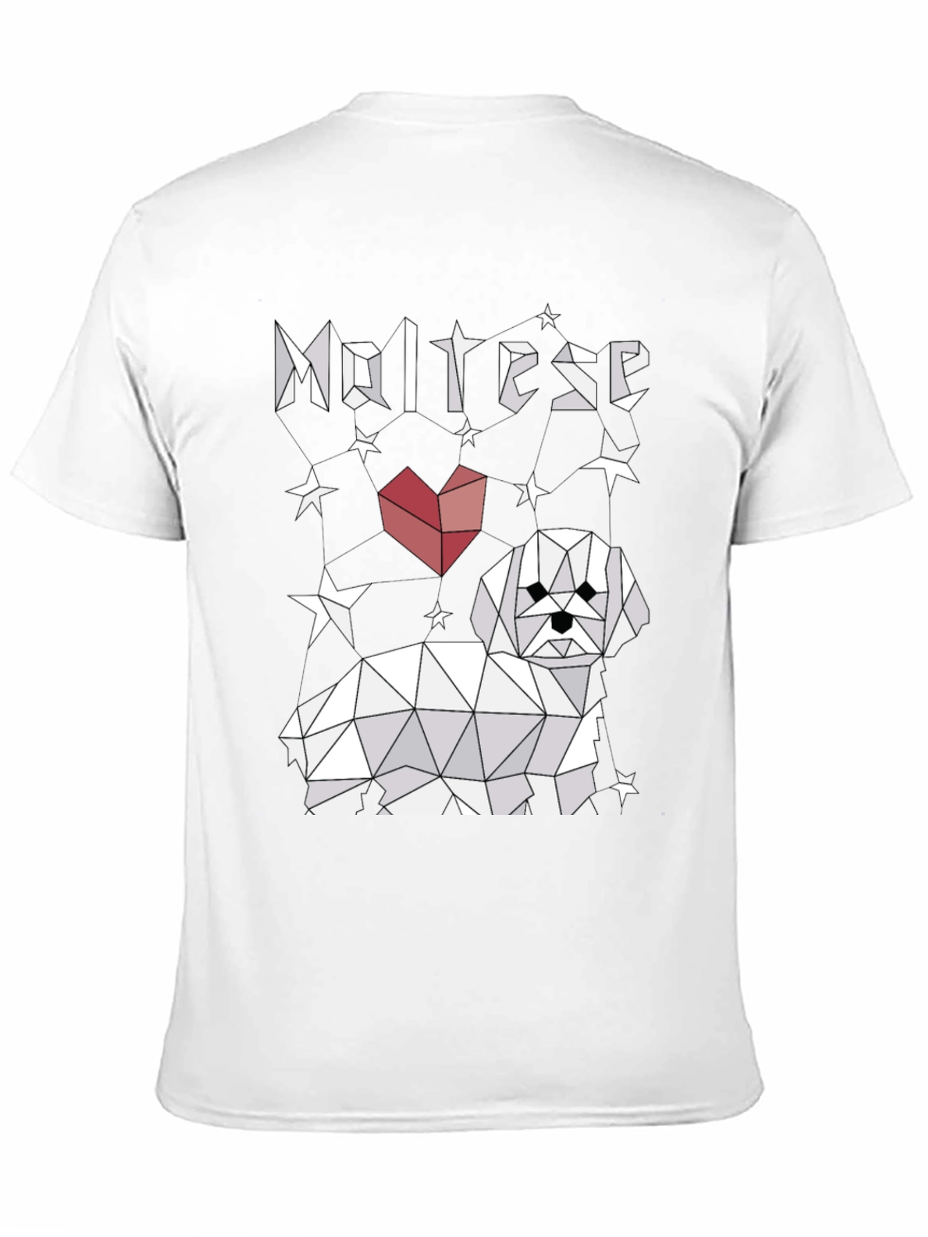 Geometric Maltese Dog T-Shirt