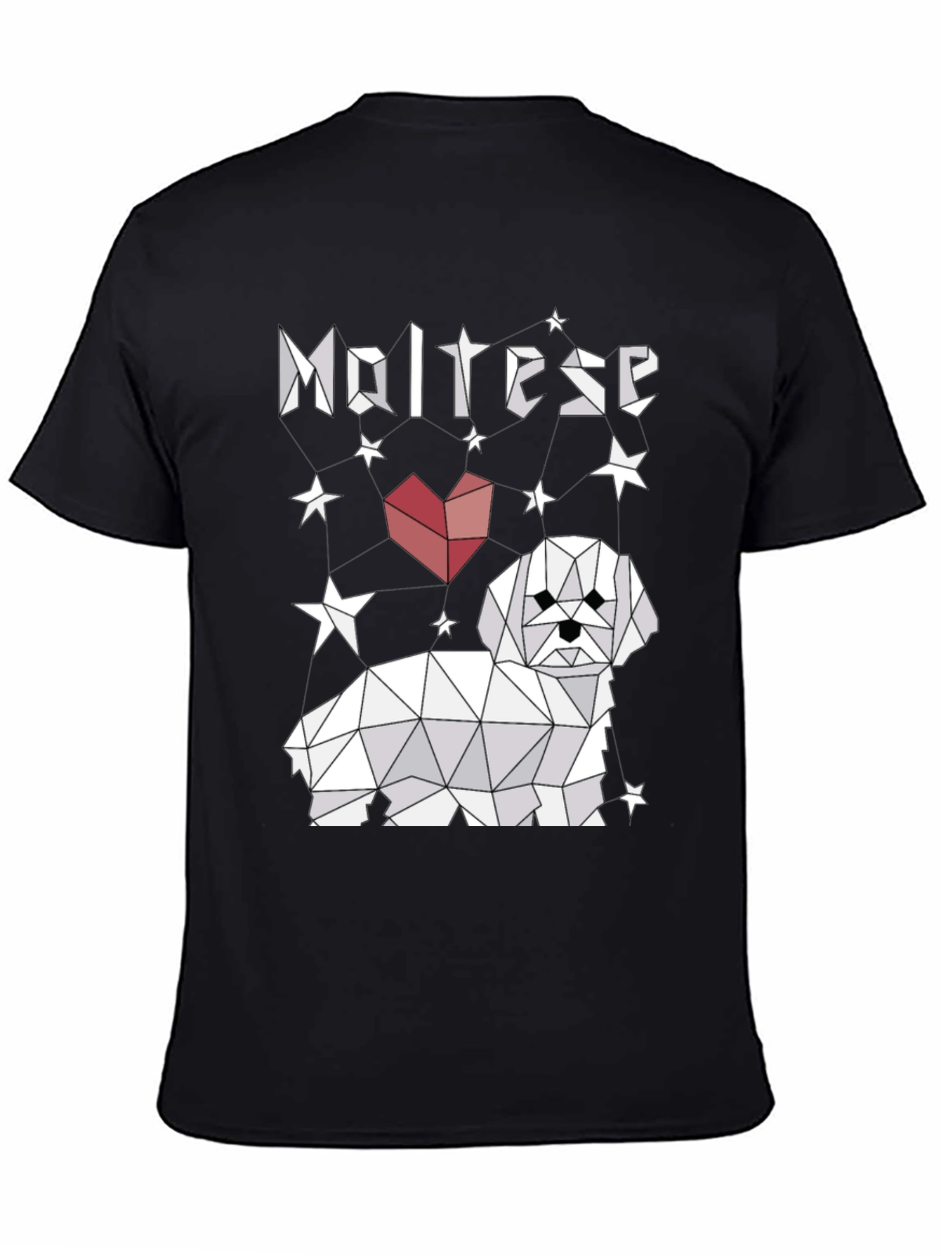 Geometric Maltese Dog T-Shirt