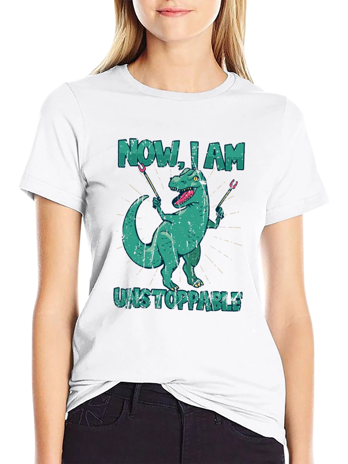 Dino BBQ T-Shirt - Now I Am Unstoppable!