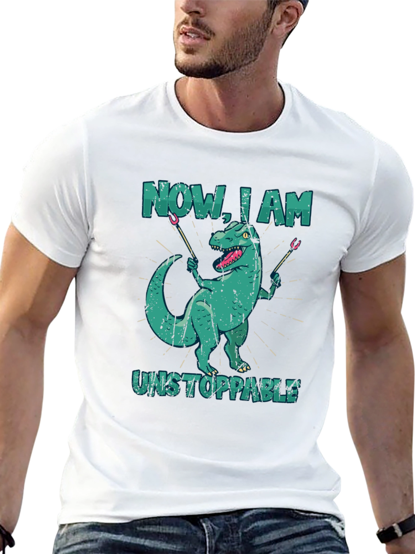 Dino BBQ T-Shirt - Now I Am Unstoppable!