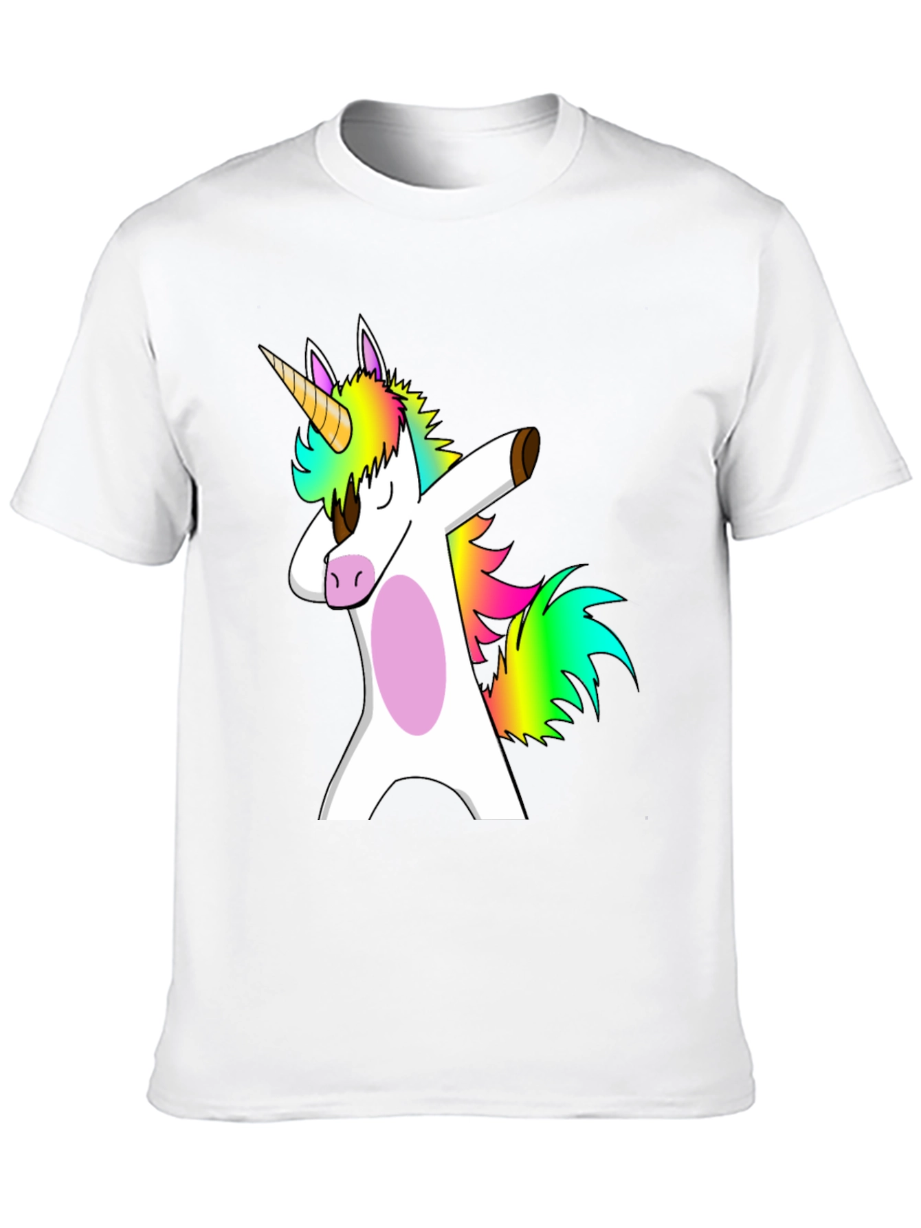 Dabbing Unicorn Black T-Shirt Funny Gift