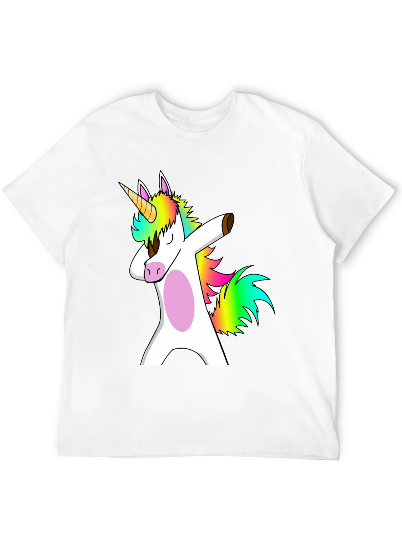 Dabbing Unicorn Black T-Shirt Funny Gift