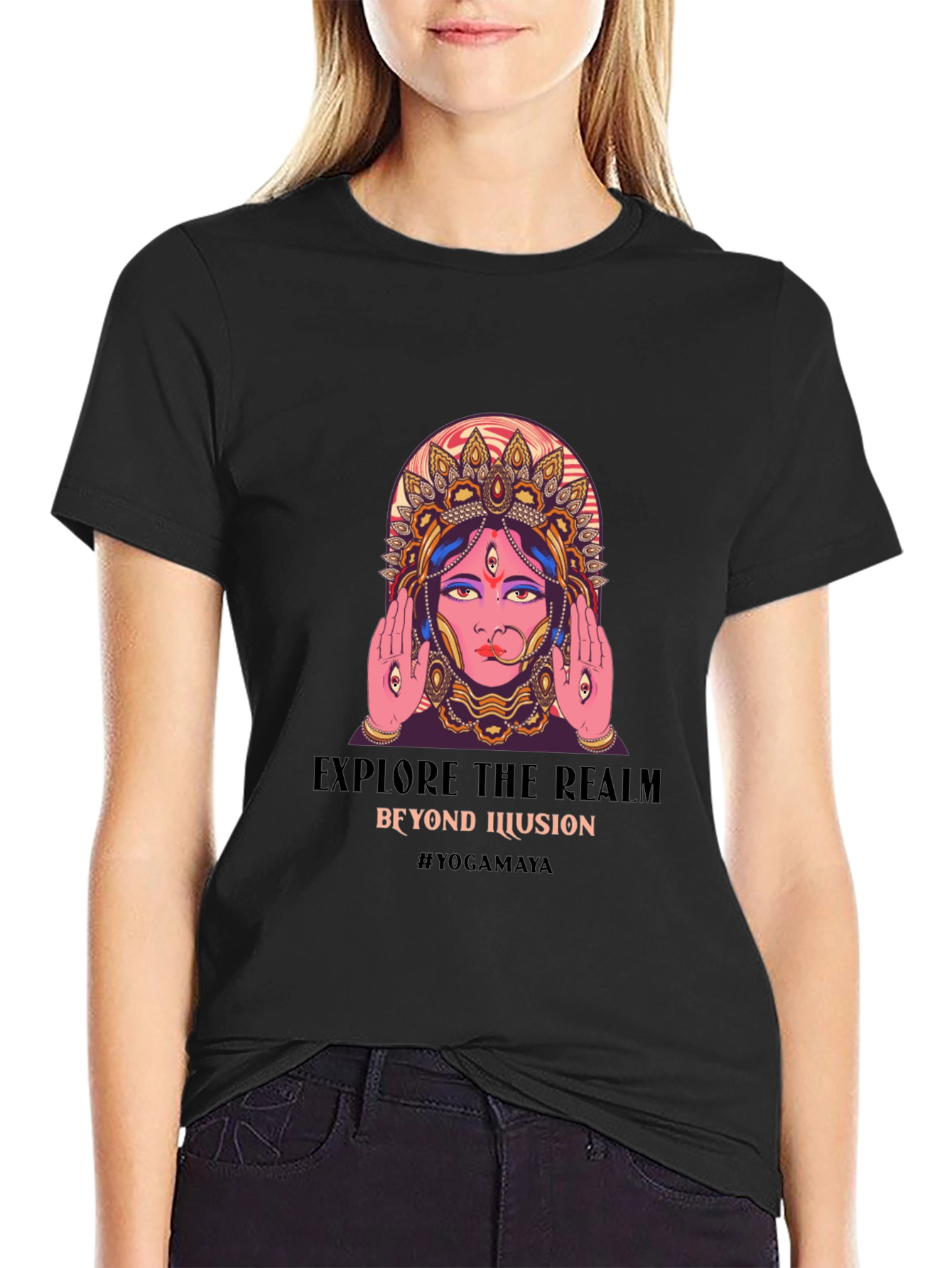 Yogamaya Graphic Tee - Explore Beyond Illusion