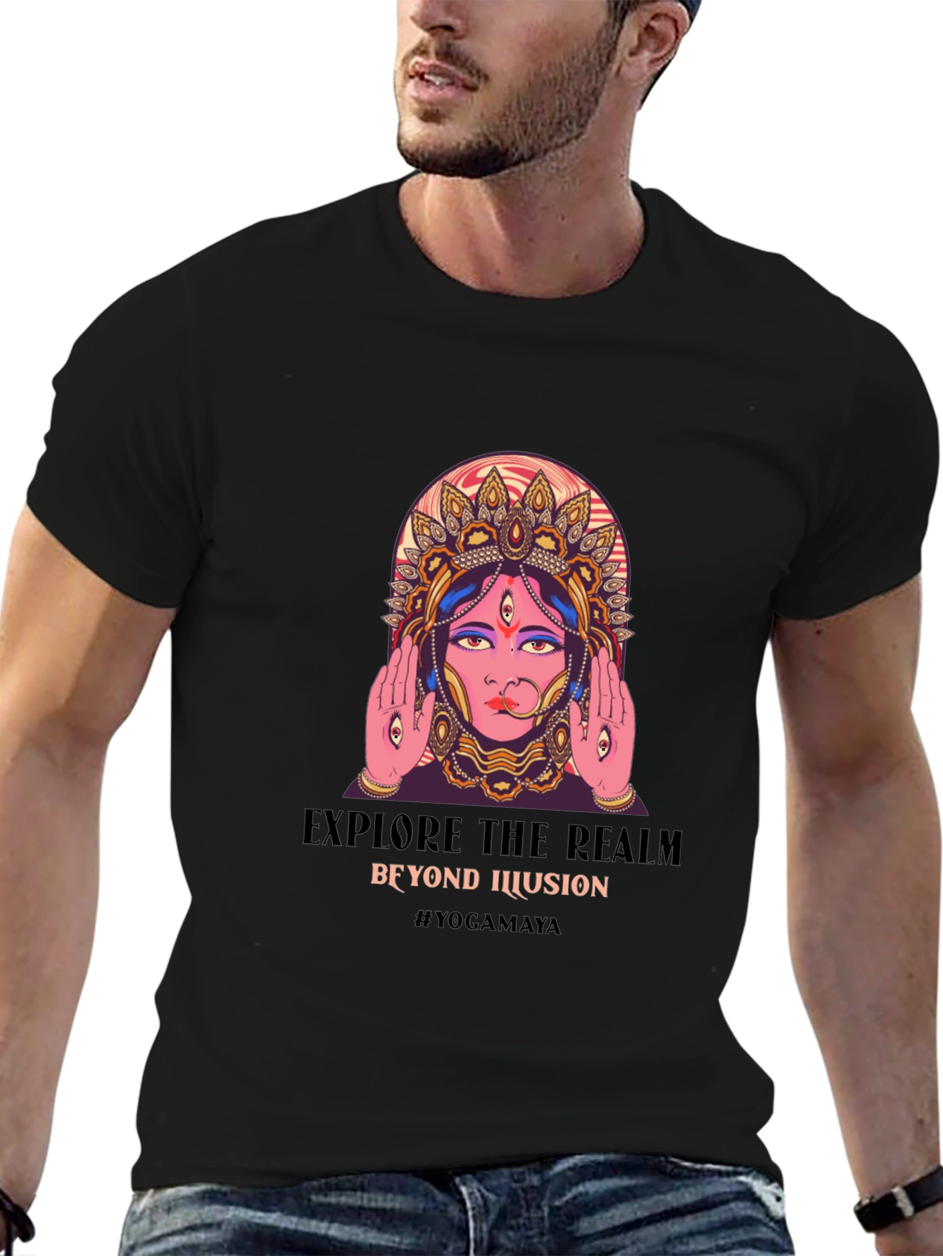 Yogamaya Graphic Tee - Explore Beyond Illusion