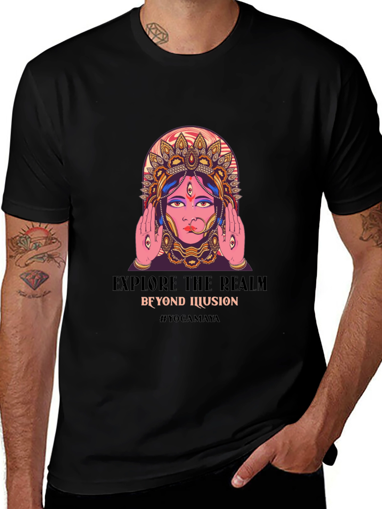 Yogamaya Graphic Tee - Explore Beyond Illusion