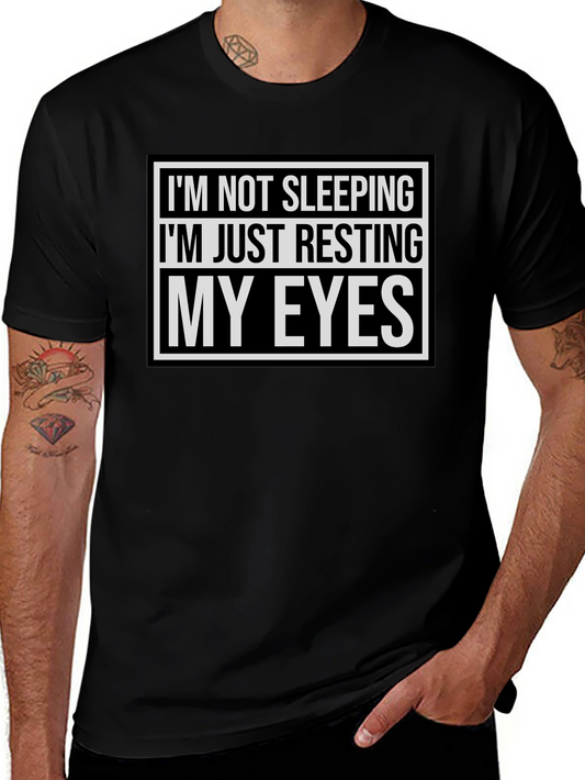 Resting My Eyes Funny T-Shirt - Black