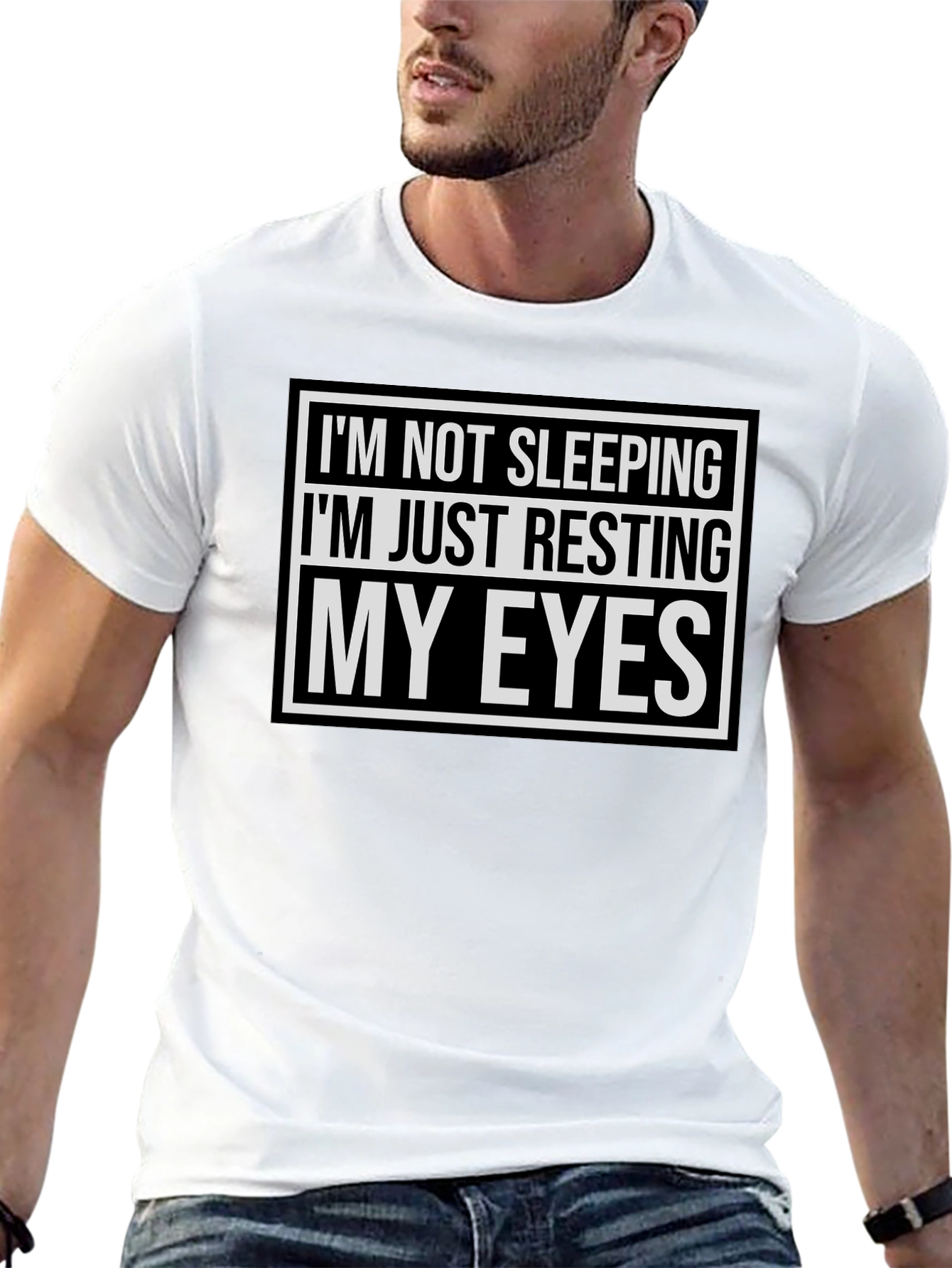 Resting My Eyes Funny T-Shirt - Black
