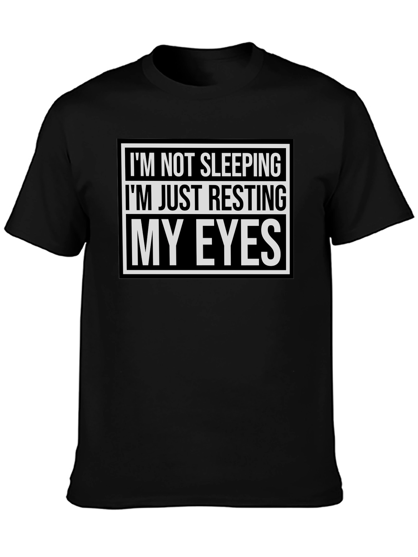 Resting My Eyes Funny T-Shirt - Black