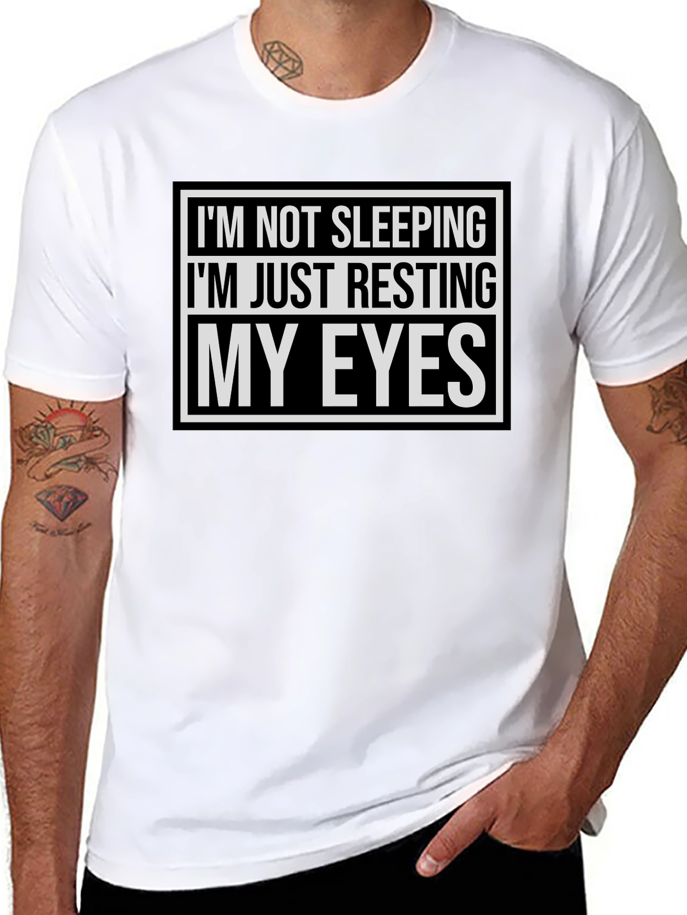 Resting My Eyes Funny T-Shirt - Black