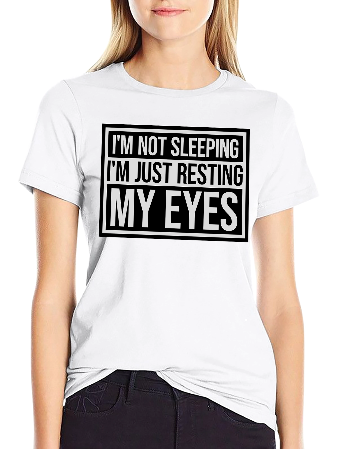 Resting My Eyes Funny T-Shirt - Black
