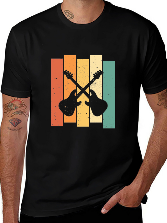 Retro Guitar T-Shirt: Vintage Rock Style