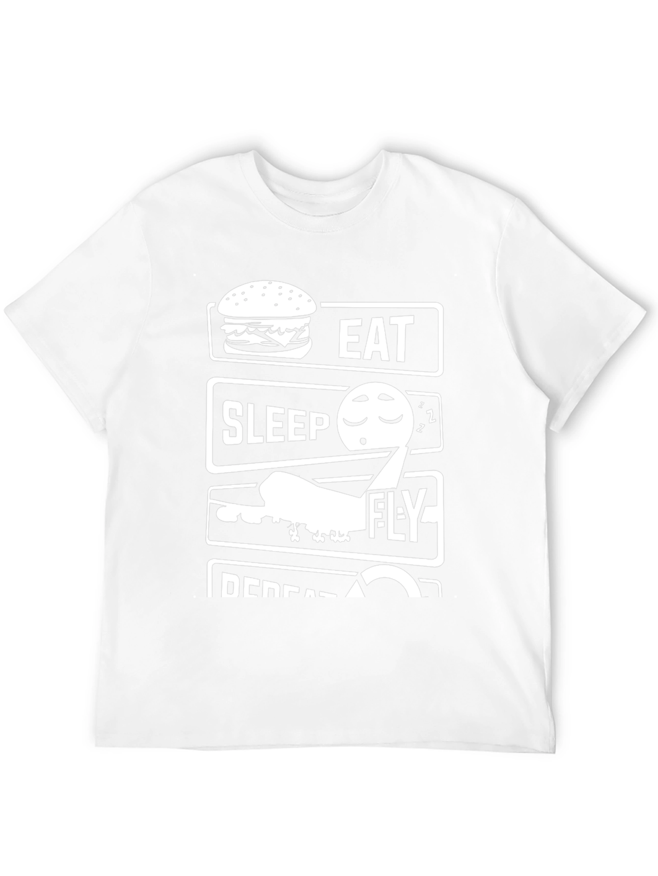 Eat Sleep Fly Repeat T-Shirt - Aviation Lovers Tee
