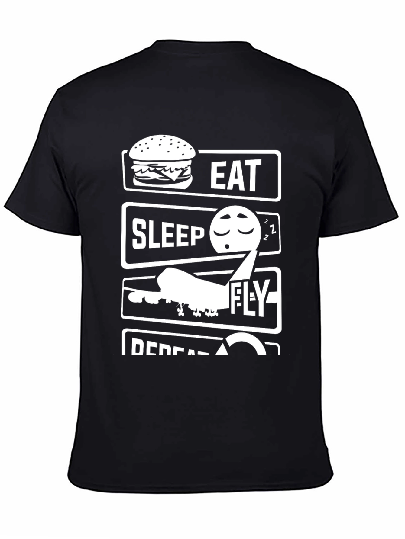 Eat Sleep Fly Repeat T-Shirt - Aviation Lovers Tee