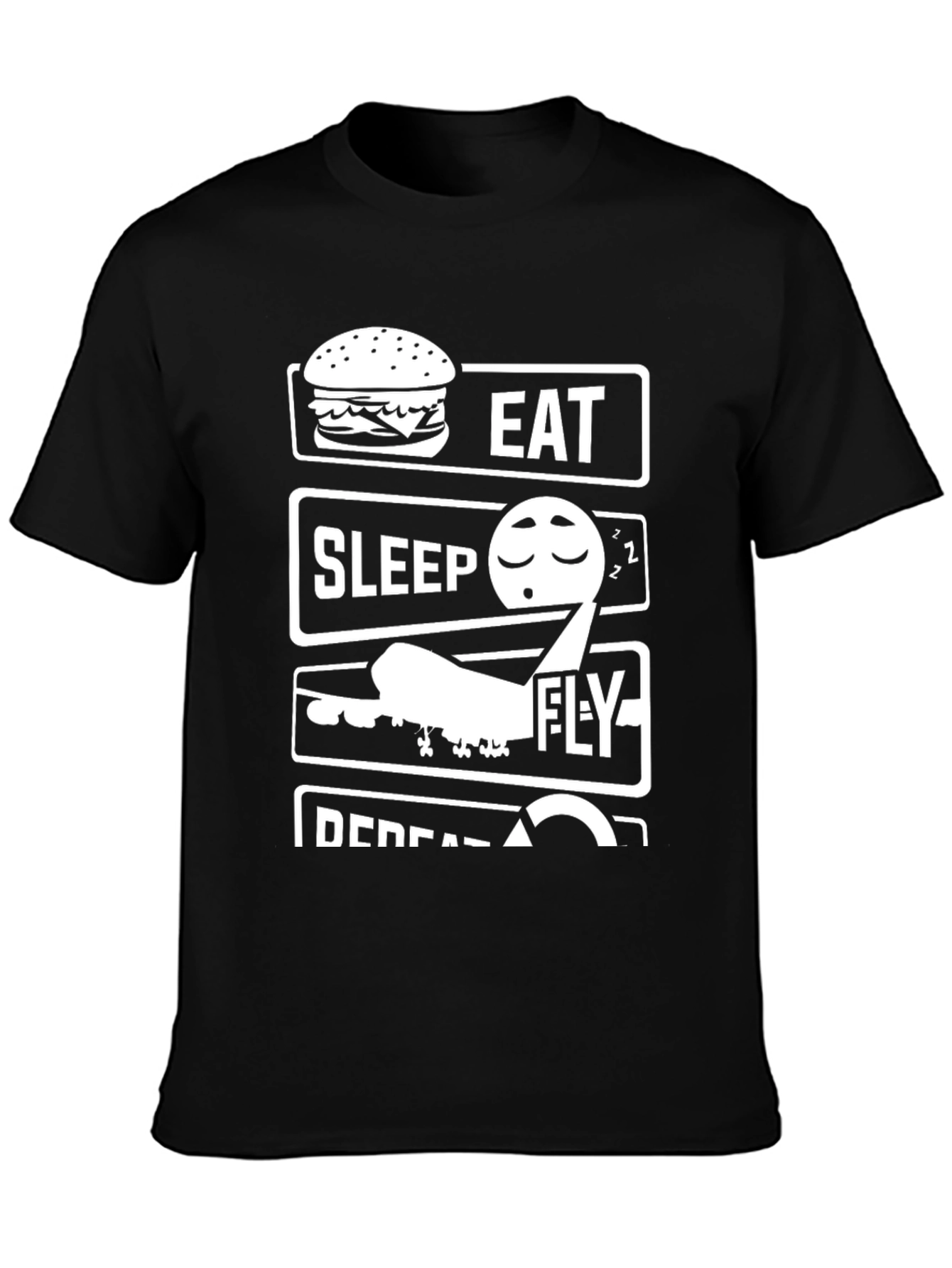 Eat Sleep Fly Repeat T-Shirt - Aviation Lovers Tee